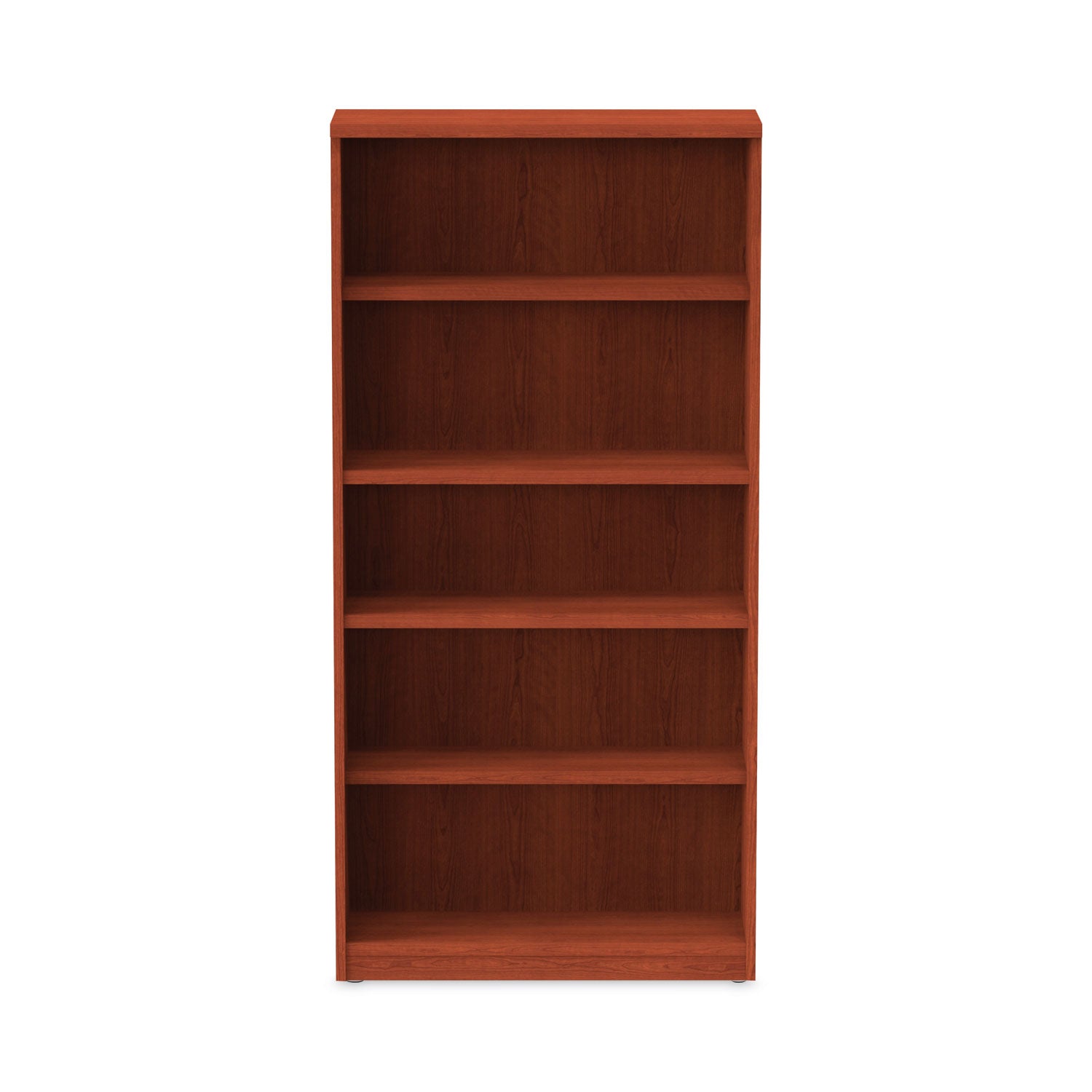 Alera Valencia Series Bookcase, Five-Shelf, 31.75w x 14d x 64.75h, Medium Cherry