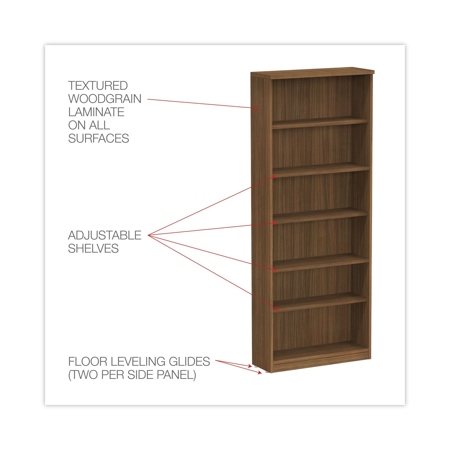 alera-valencia-series-bookcase-six-shelf-3175w-x-14d-x-8025h-modern-walnut_aleva638232wa - 3