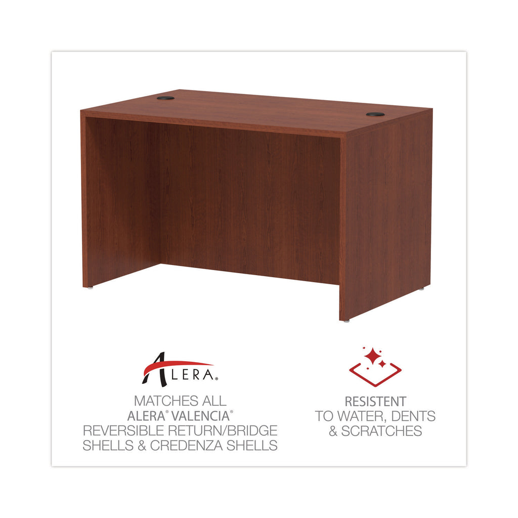 Alera Valencia Series Straight Front Desk Shell, 47.25" x 29.5" x 29.63", Medium Cherry
