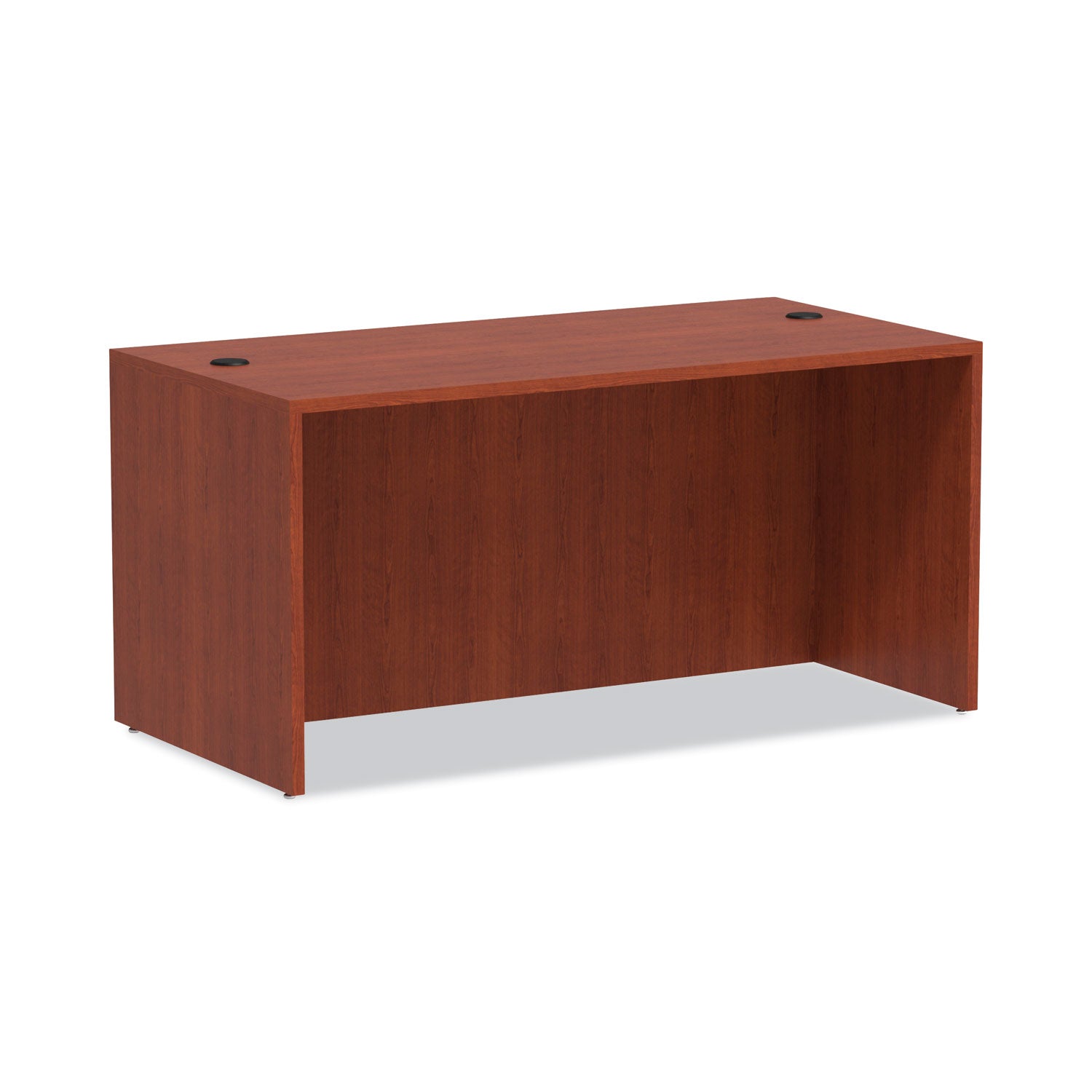 Alera Valencia Series Straight Front Desk Shell, 59.13" x 29.5" x 29.63", Medium Cherry - 