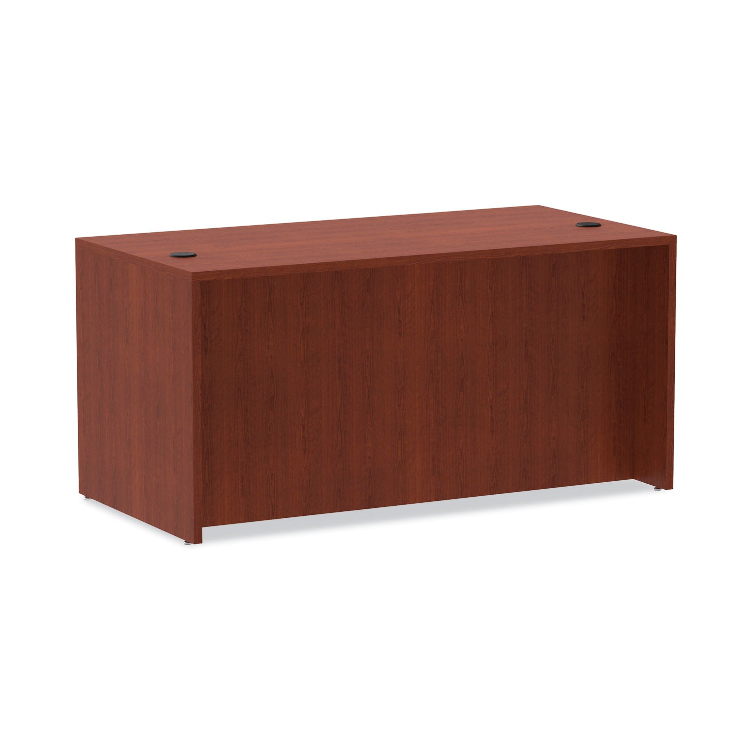 Alera Valencia Series Straight Front Desk Shell, 59.13" x 29.5" x 29.63", Medium Cherry - 