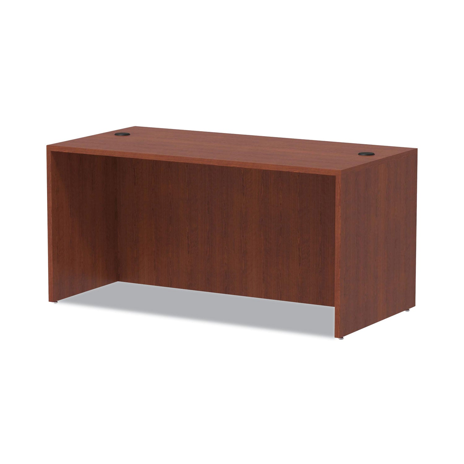 Alera Valencia Series Straight Front Desk Shell, 59.13" x 29.5" x 29.63", Medium Cherry - 