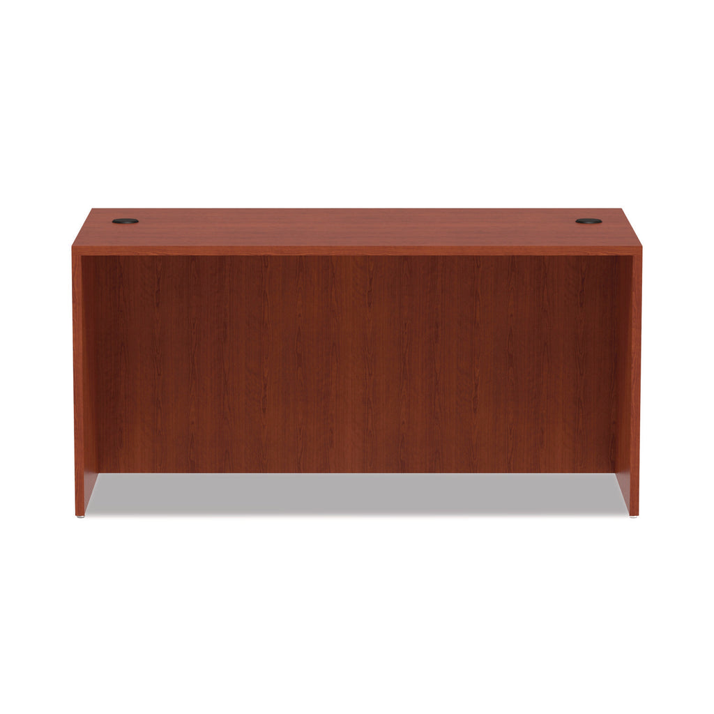 Alera Valencia Series Straight Front Desk Shell, 59.13" x 29.5" x 29.63", Medium Cherry