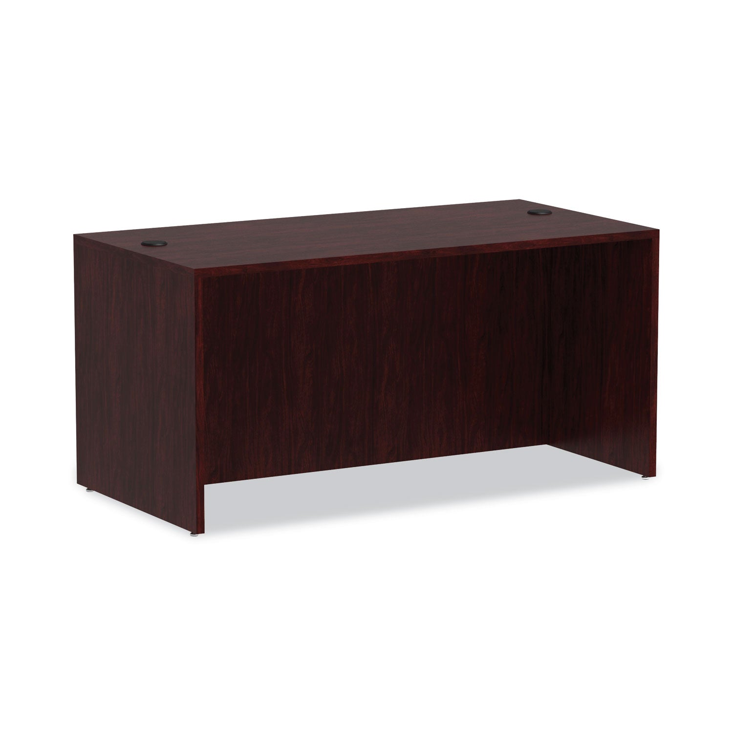 Alera Valencia Series Straight Front Desk Shell, 59.13" x 29.5" x 29.63", Mahogany - 