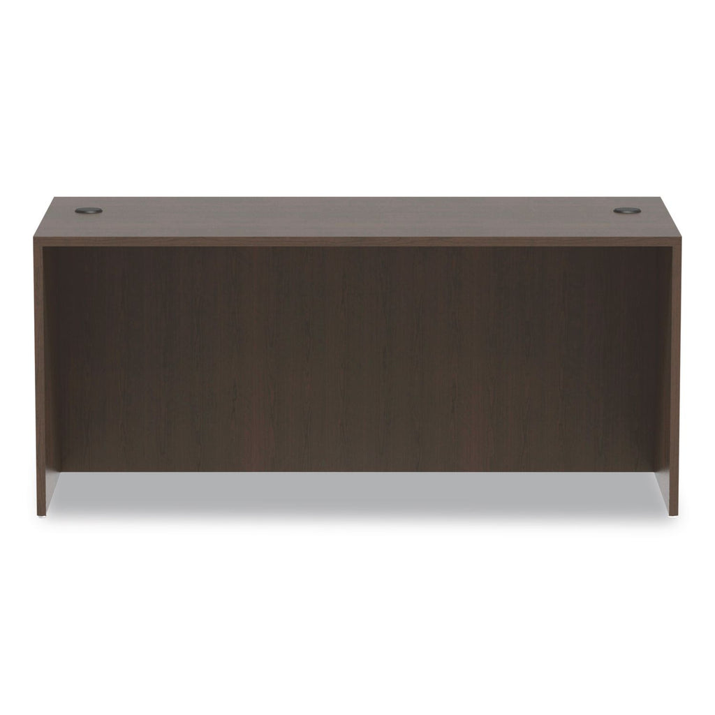 Alera Valencia Series Straight Front Desk Shell, 65" x 29.5" x 29.63", Espresso