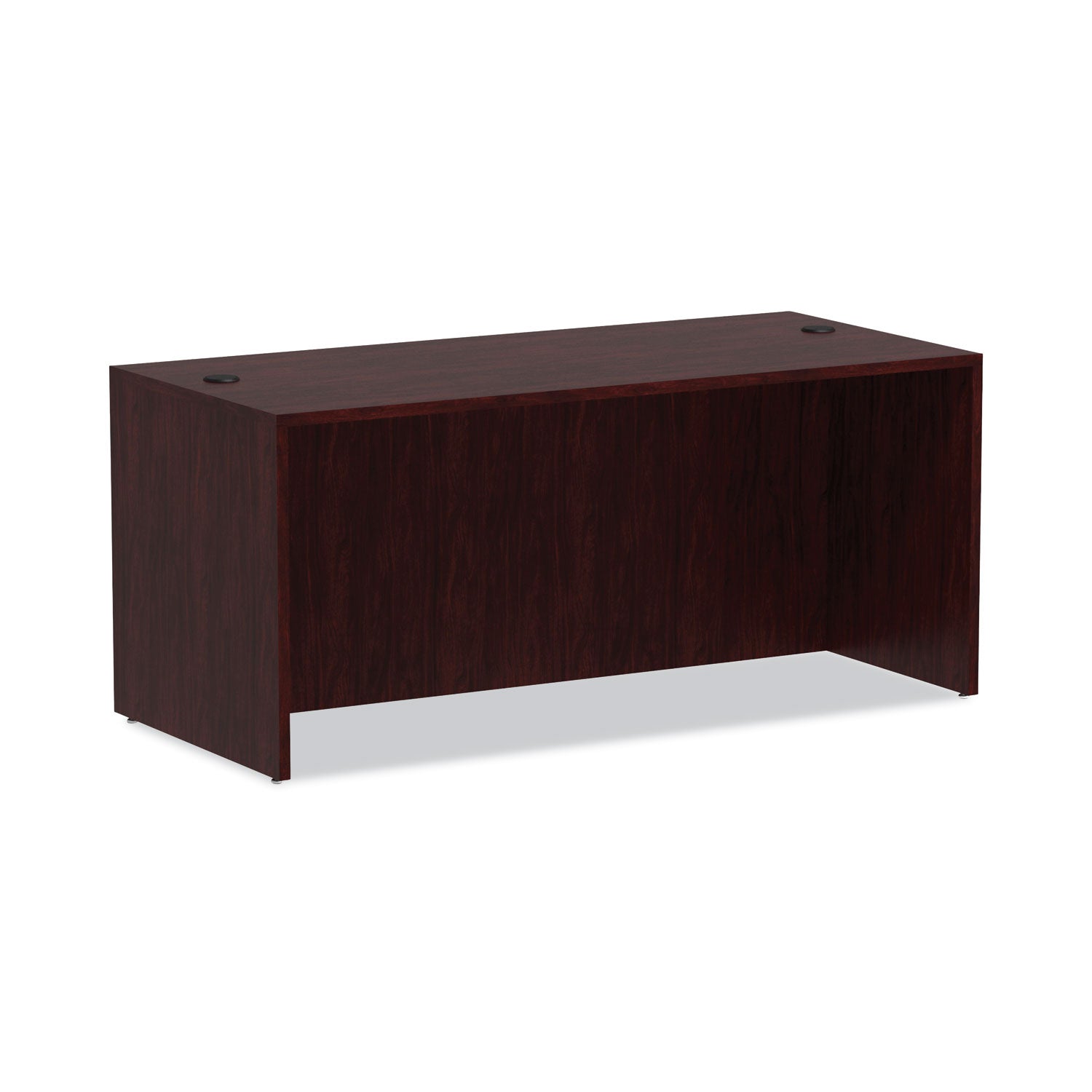 Alera Valencia Series Straight Front Desk Shell, 65" x 29.5" x 29.63", Mahogany - 