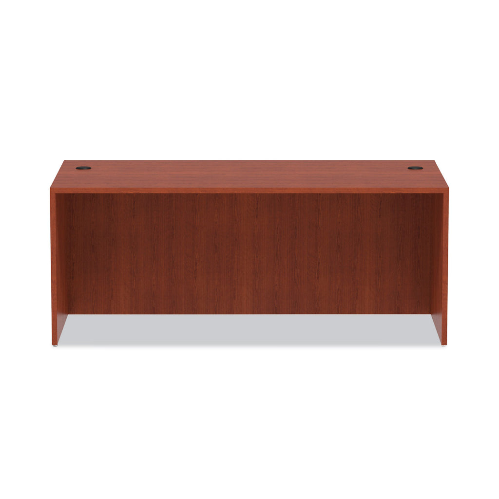 Alera Valencia Series Straight Front Desk Shell, 71" x 35.5" x 29.63", Medium Cherry