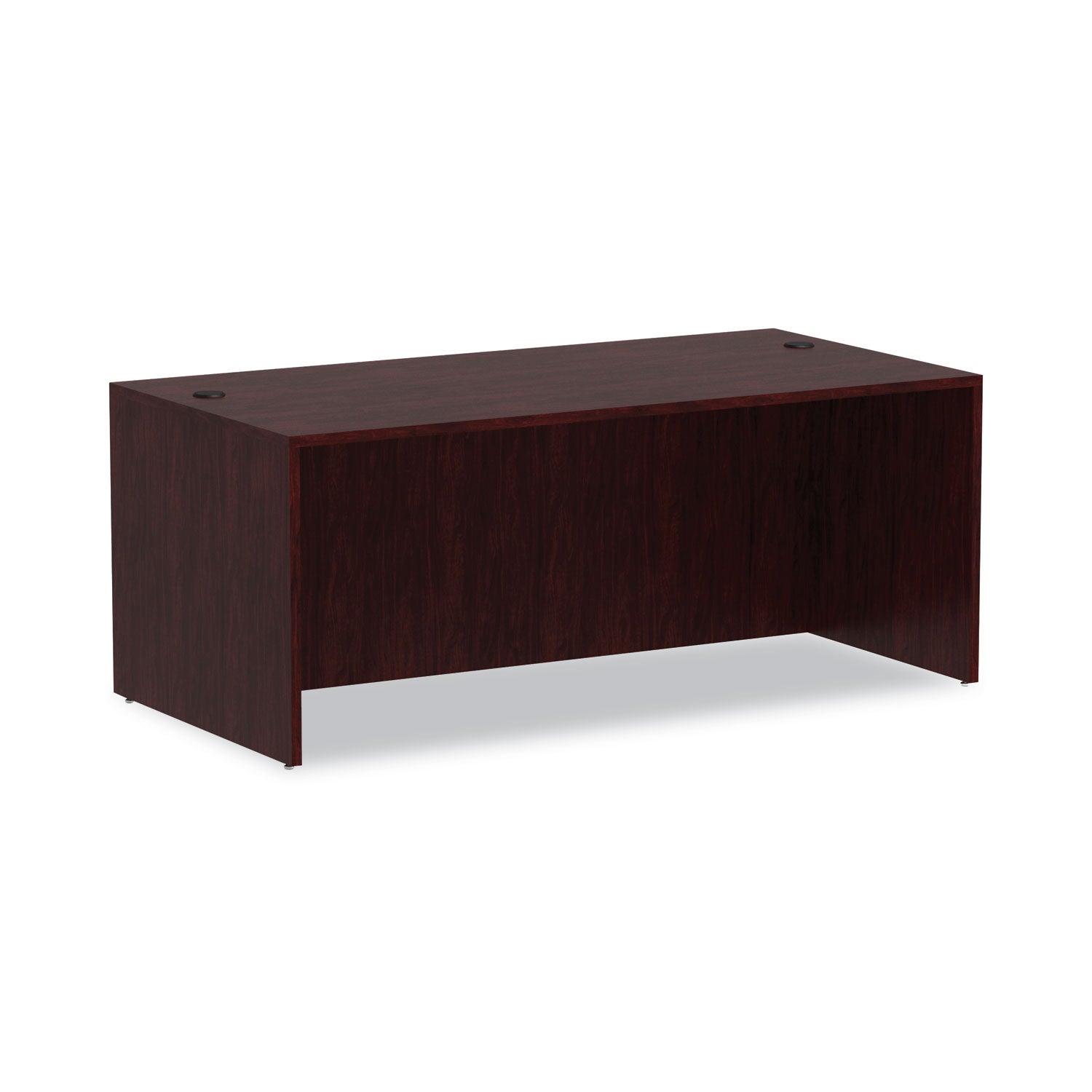 Alera Valencia Series Straight Front Desk Shell, 71" x 35.5" x 29.63", Mahogany - 