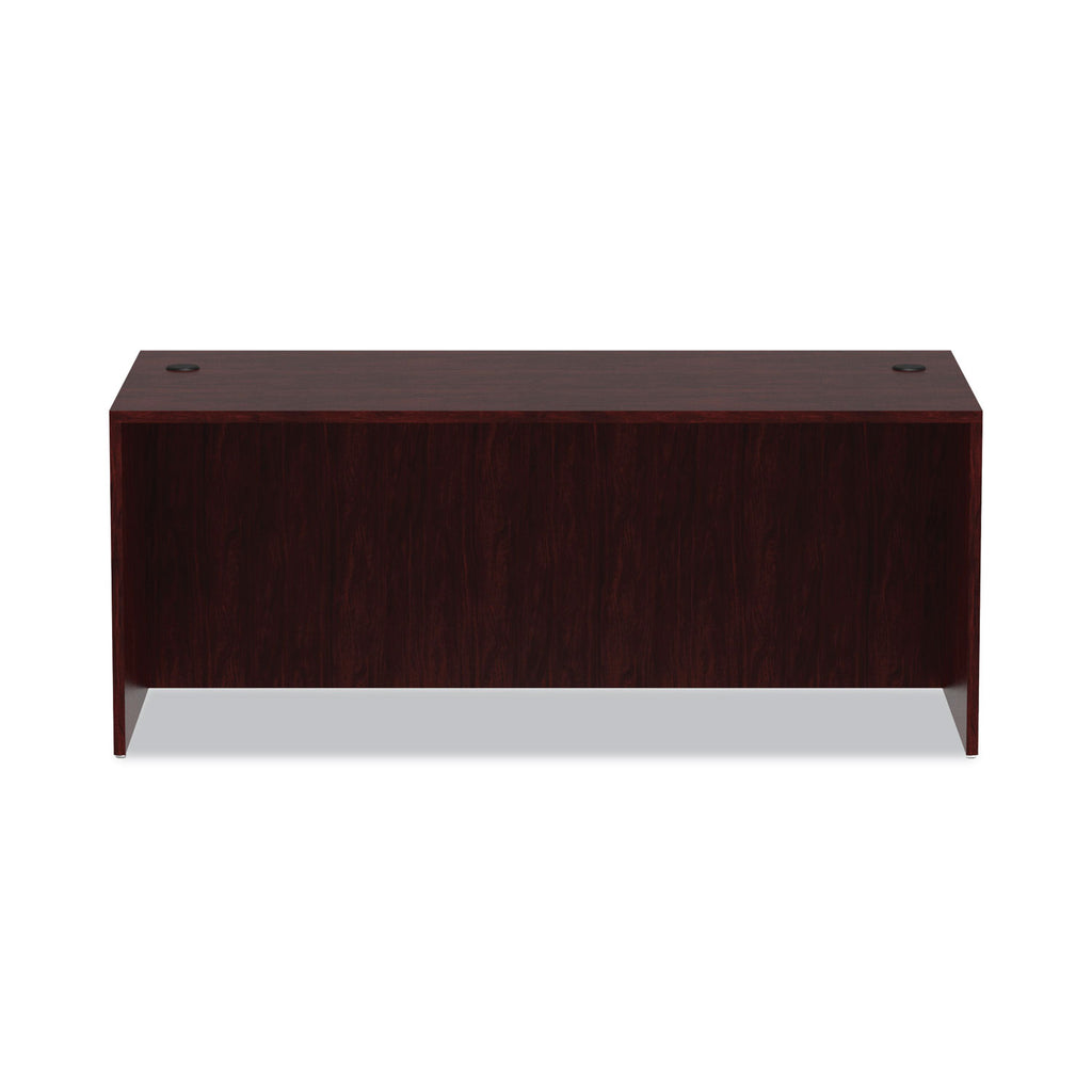 Alera Valencia Series Straight Front Desk Shell, 71" x 35.5" x 29.63", Mahogany