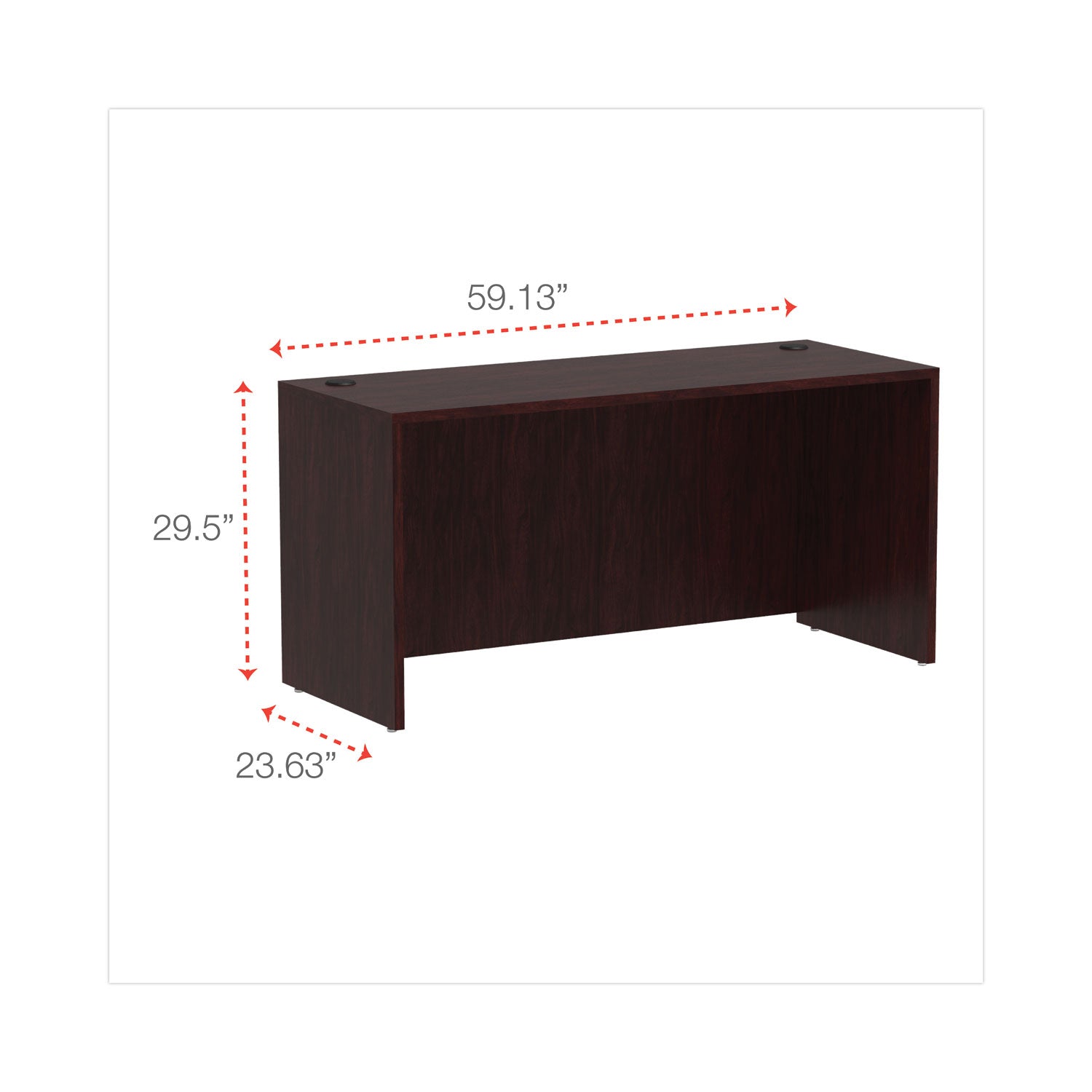 Alera Valencia Series Credenza Shell, 59.13w x 23.63d x 29.5h, Mahogany