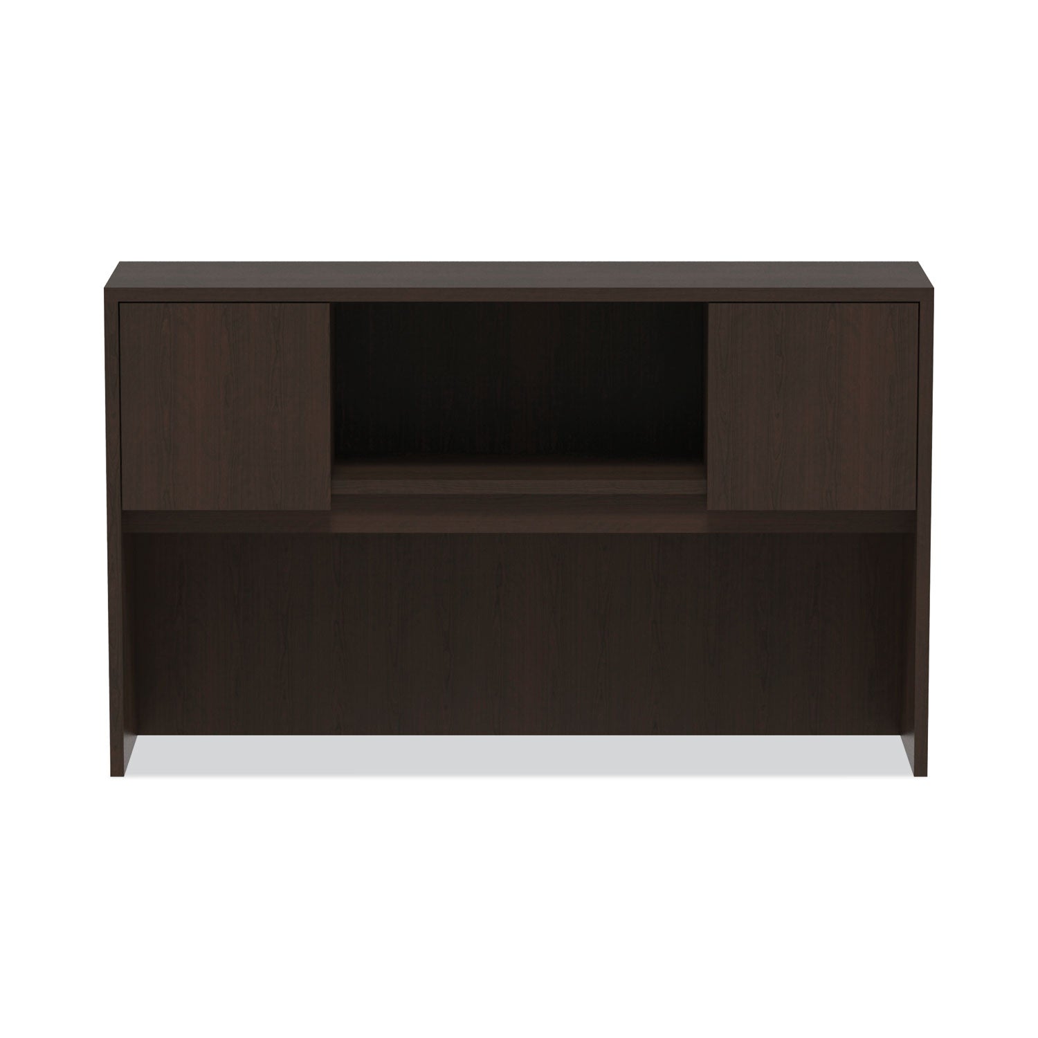 Alera Valencia Series Hutch with Doors, 4 Compartments, 58.88w x 15d x 35.38h, Espresso