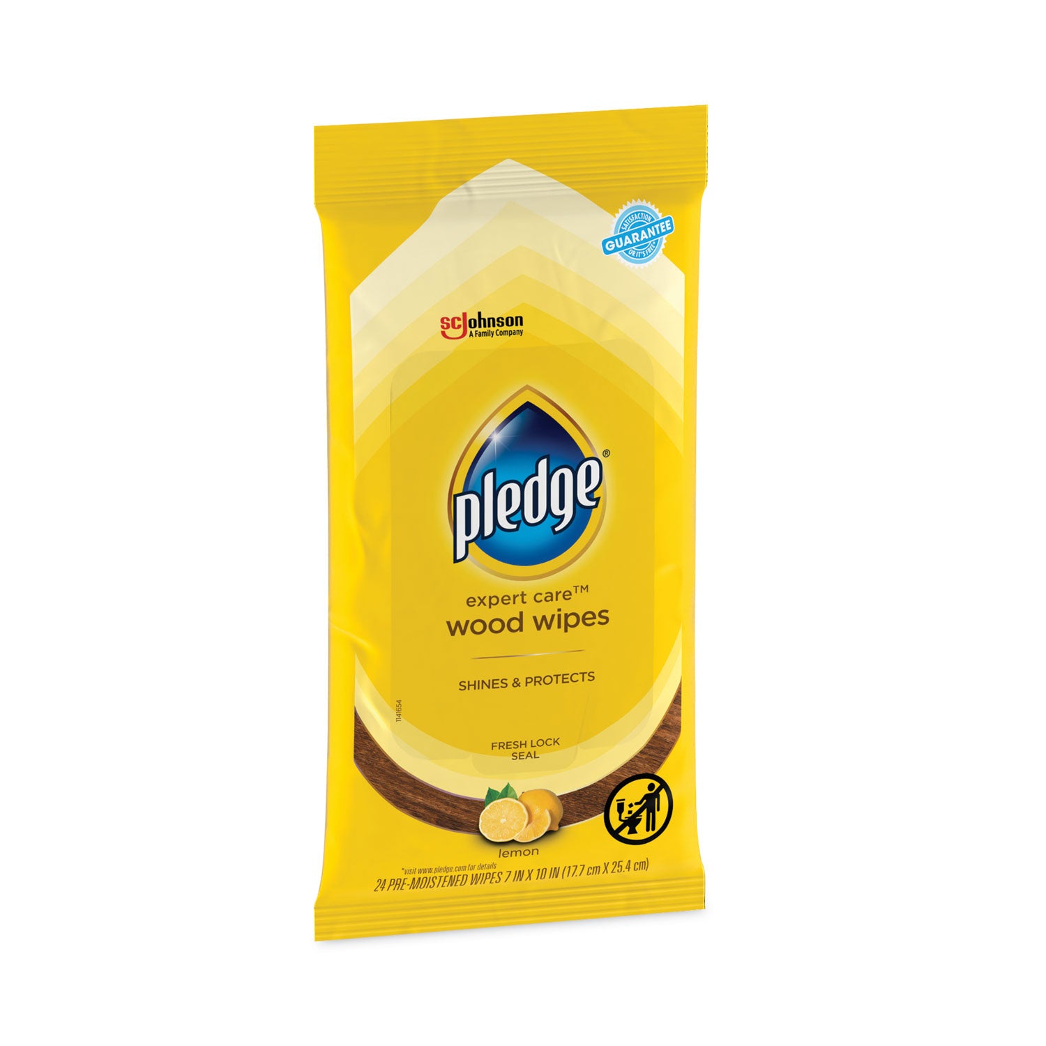 Lemon Scent Wet Wipes, Cloth, 7 x 10, White, 24/Pack