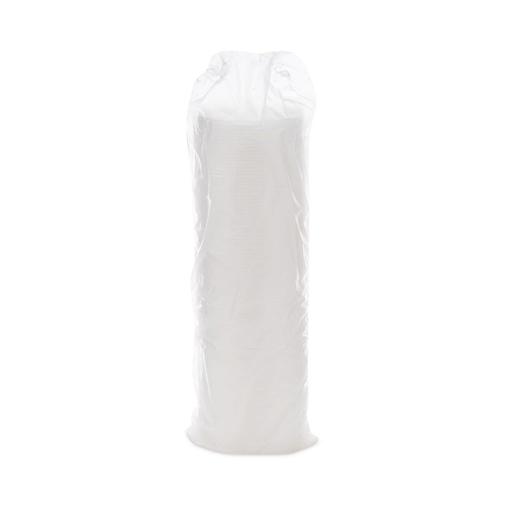 Plastic Lids, Fits 12 oz to 24 oz Foam Cups, Vented, Translucent, 100/Pack, 10 Packs/Carton - 