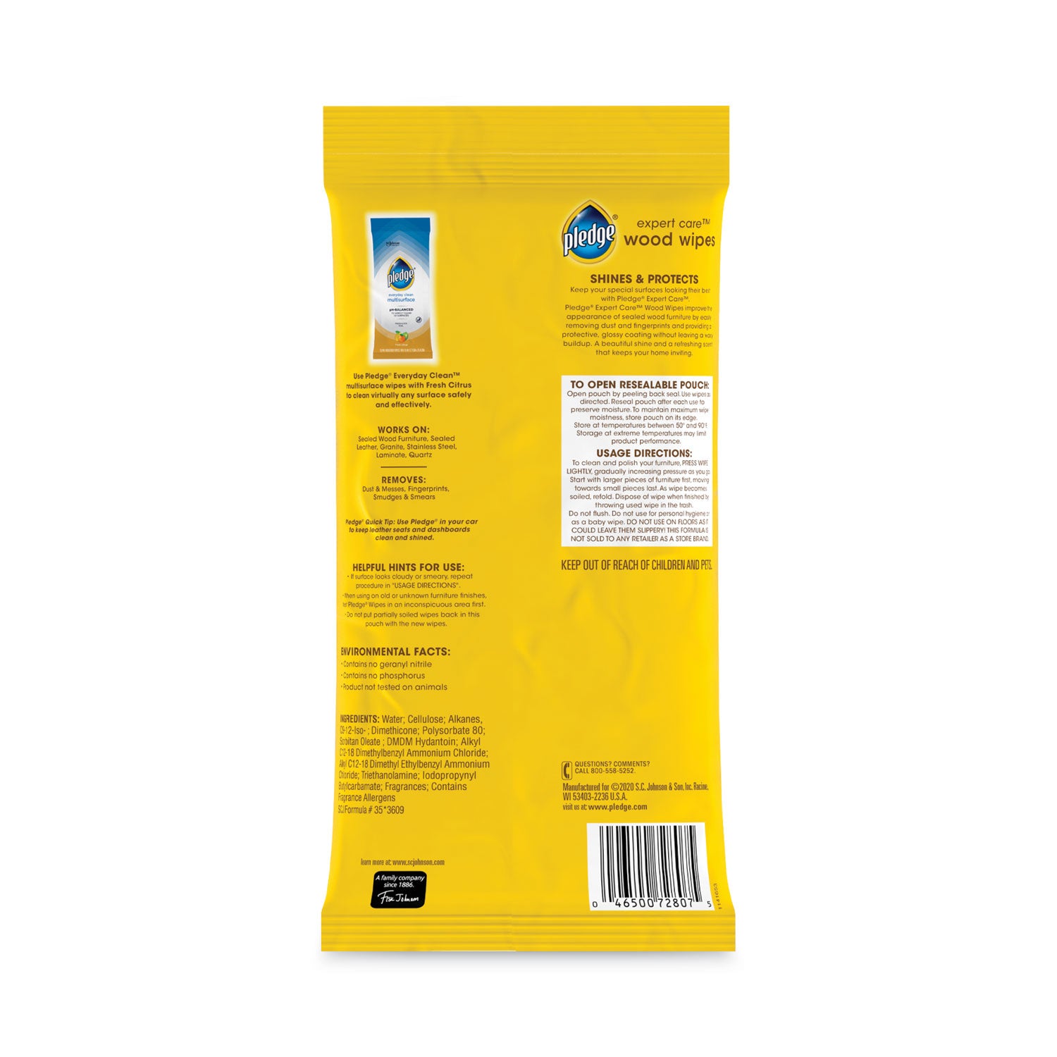 Lemon Scent Wet Wipes, Cloth, 7 x 10, White, 24/Pack