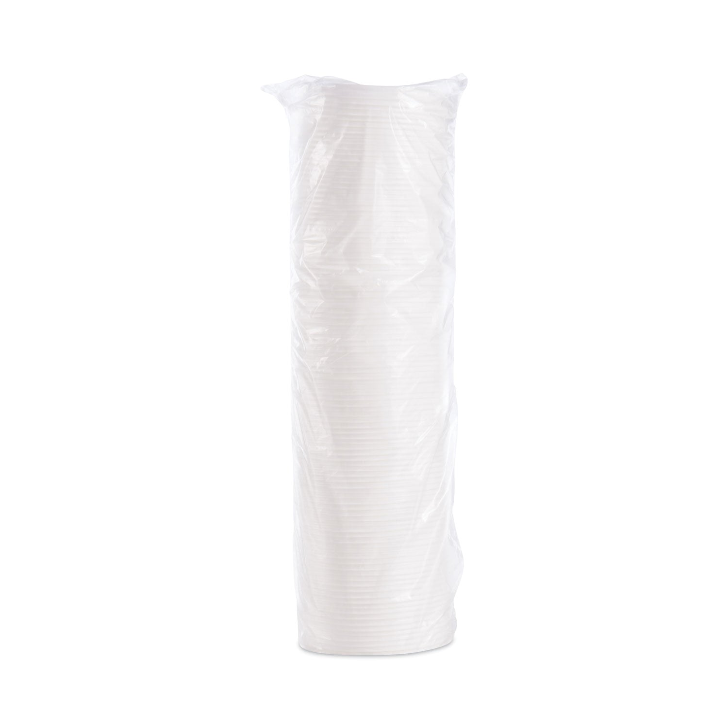 Plastic Lids, Fits 8 oz to 10 oz Hot/Cold Foam Cups, Vented, White, 100/Pack, 10 Packs/Carton