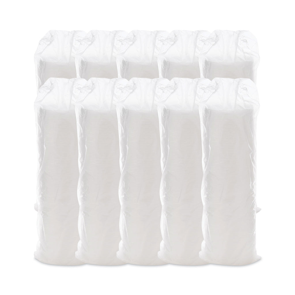 Plastic Lids, Fits 12 oz to 24 oz Foam Cups, Vented, Translucent, 100/Pack, 10 Packs/Carton - 