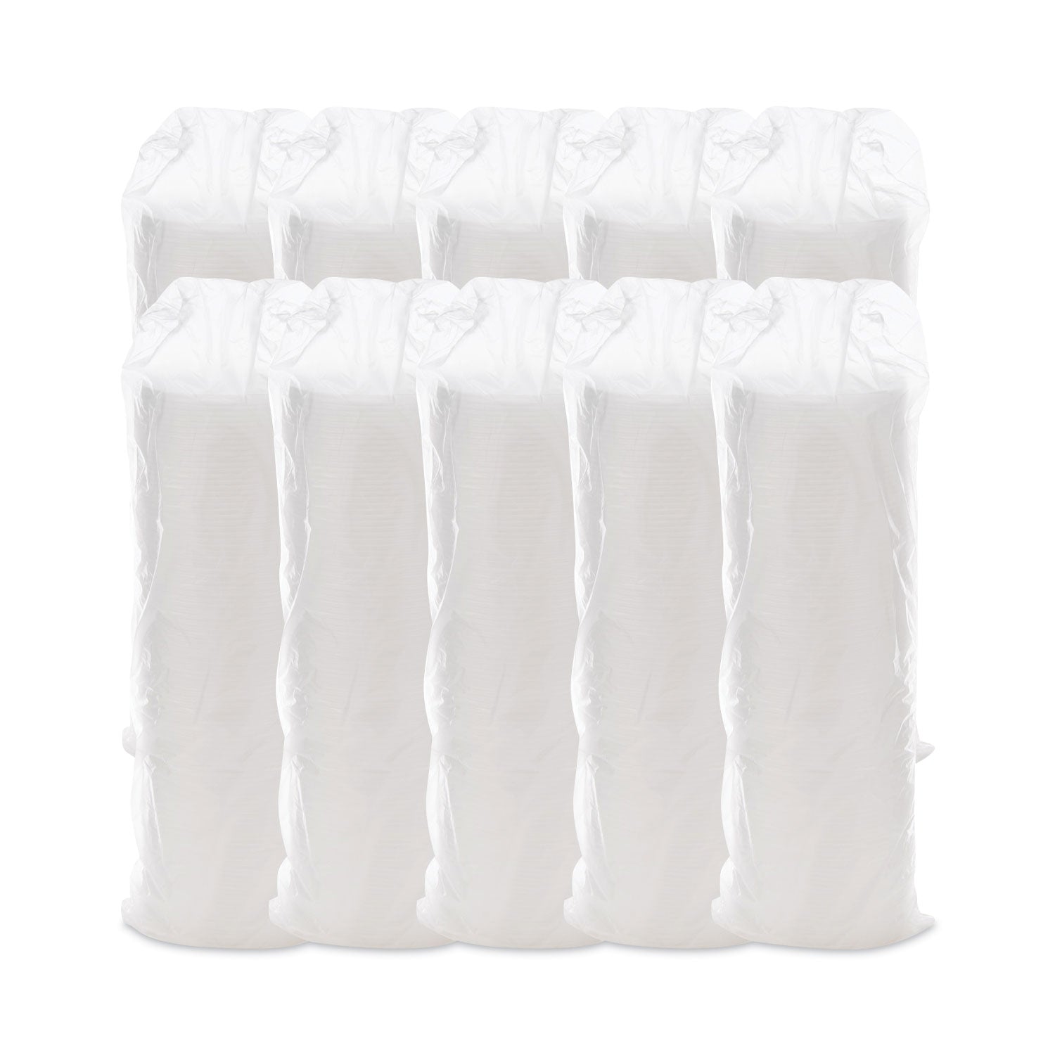 Plastic Lids, Fits 12 oz to 24 oz Foam Cups, Vented, Translucent, 100/Pack, 10 Packs/Carton - 