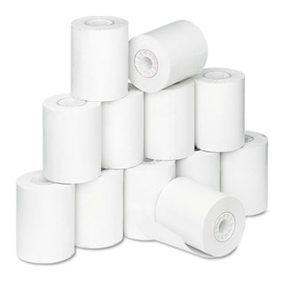 Direct Thermal Printing Thermal Paper Rolls, 2.25" x 80 ft, White, 12/Pack