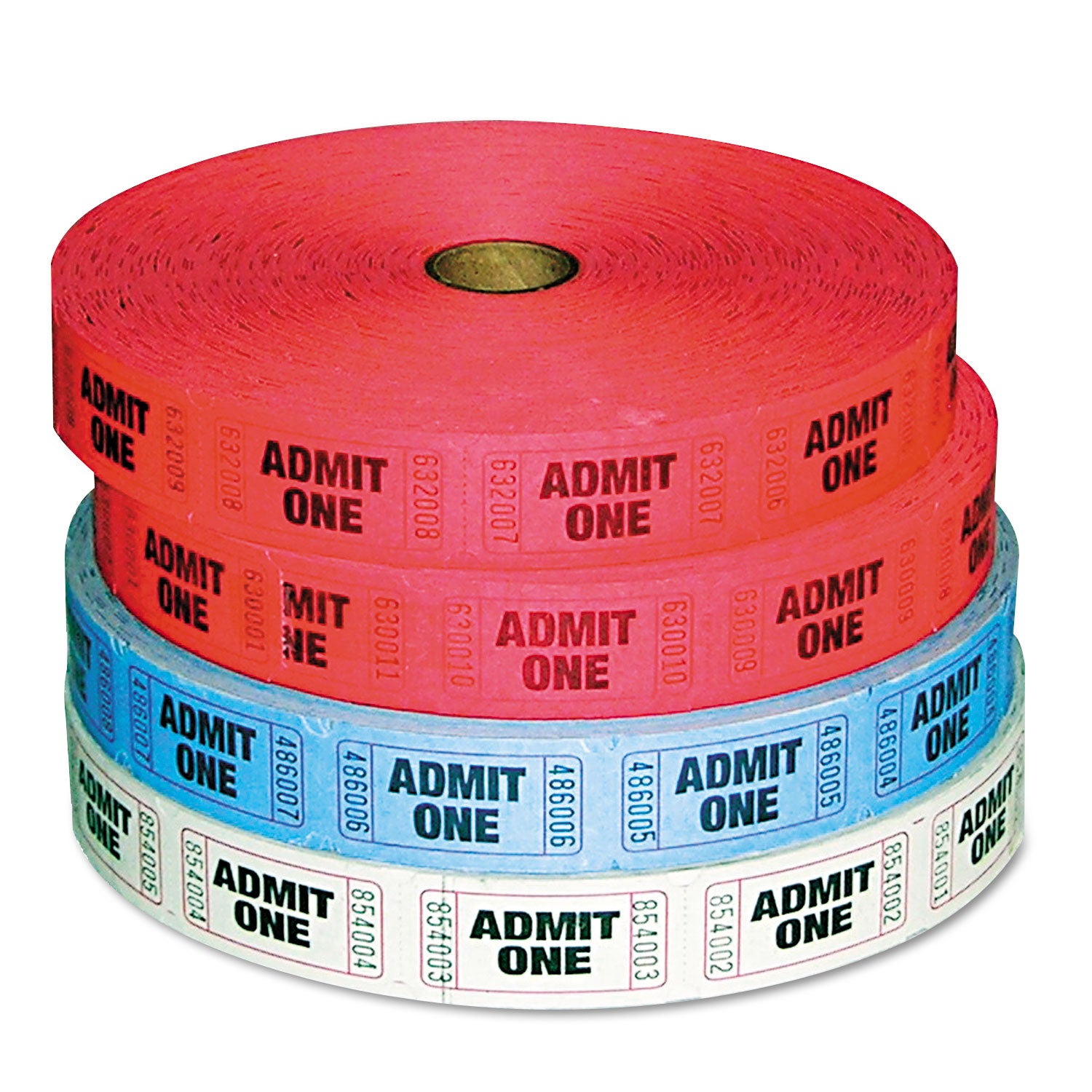 admit-one-ticket-multi-pack-2-red-1-blue-1-white-2000-roll-4-rolls-pack_icx94190081 - 1