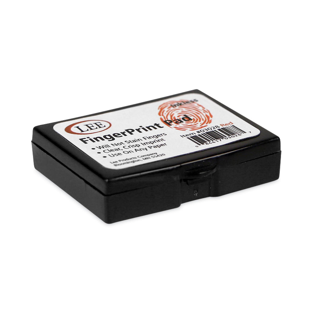 Inkless Fingerprint Pad, 2.25" x 1.75", Red