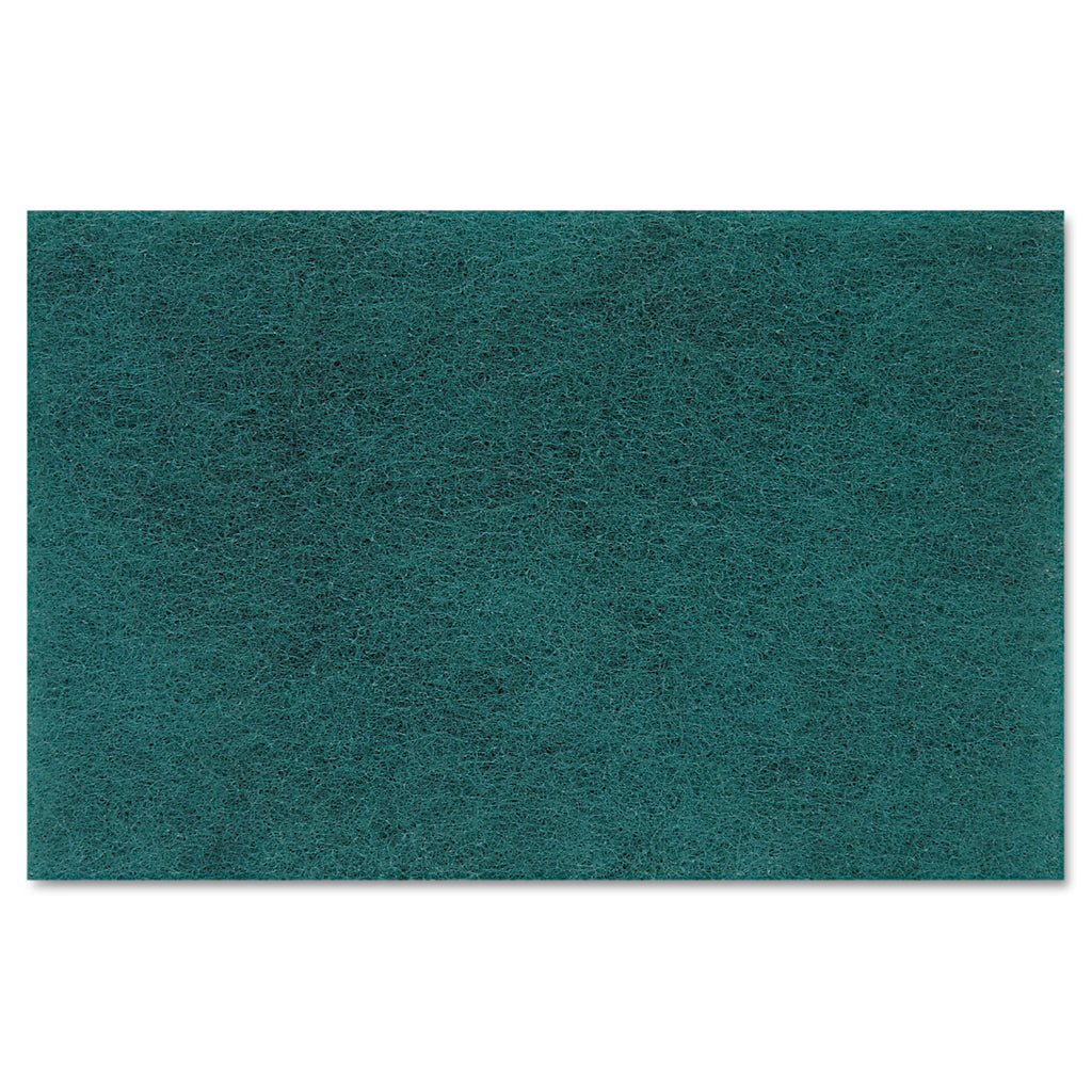 Medium Duty Scour Pad, 6 x 9, Green, 20/Carton