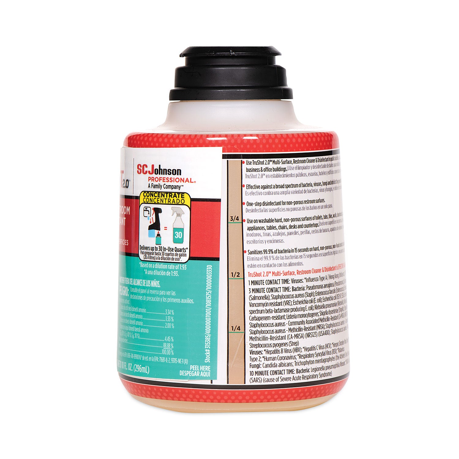 TruShot 2.0 Disinfectant Multisurface Cleaner, Clean Fresh Scent,10 oz Cartridge, 4/Carton - 4