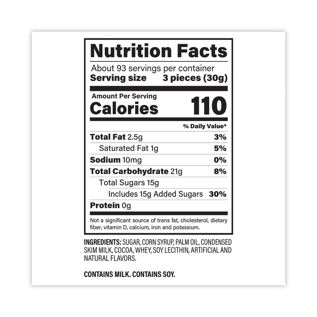 Tub, Approximately 280 Individually Wrapped Rolls, 6.75 lb Tub, Ships in 1-3 Business Days