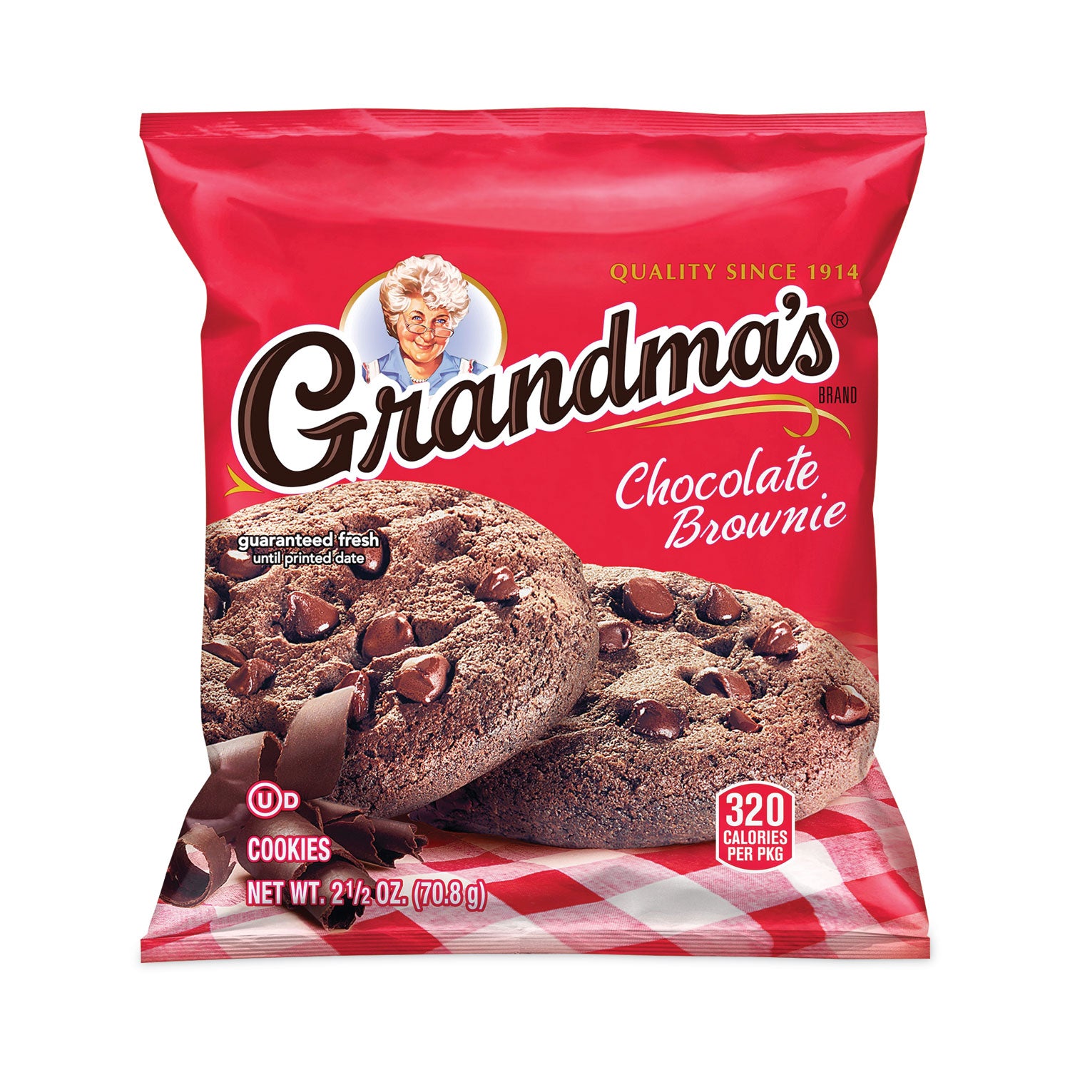 Big Chocolate Brownie, 2.5 oz Packet, 2 Brownies/Pack, 60 Packs/Carton, Ships in 1-3 Business Days