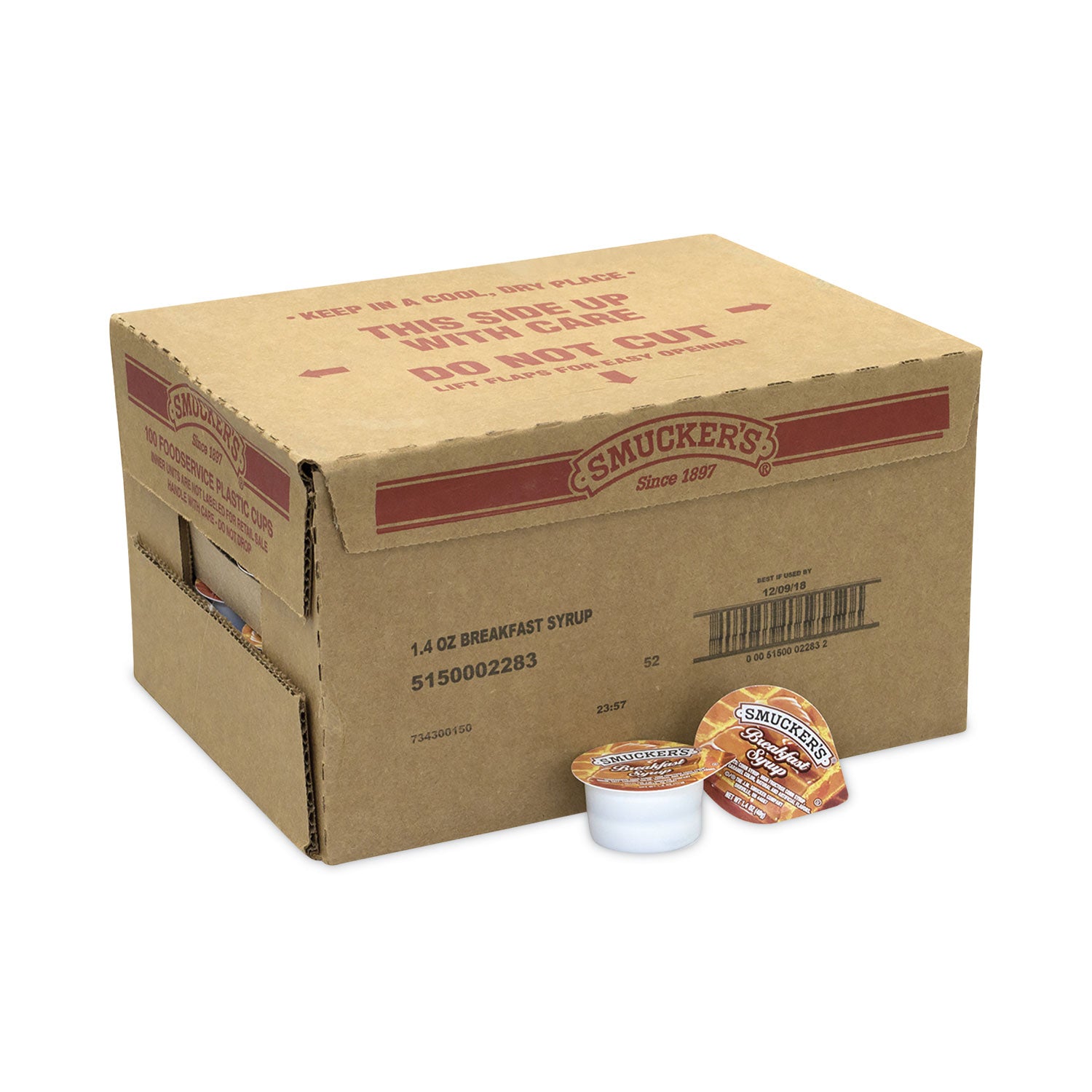 Breakfast Syrup Single Serve Packs, 1.4 oz Mini-Tub, 100/Carton, Ships in 1-3 Business Days