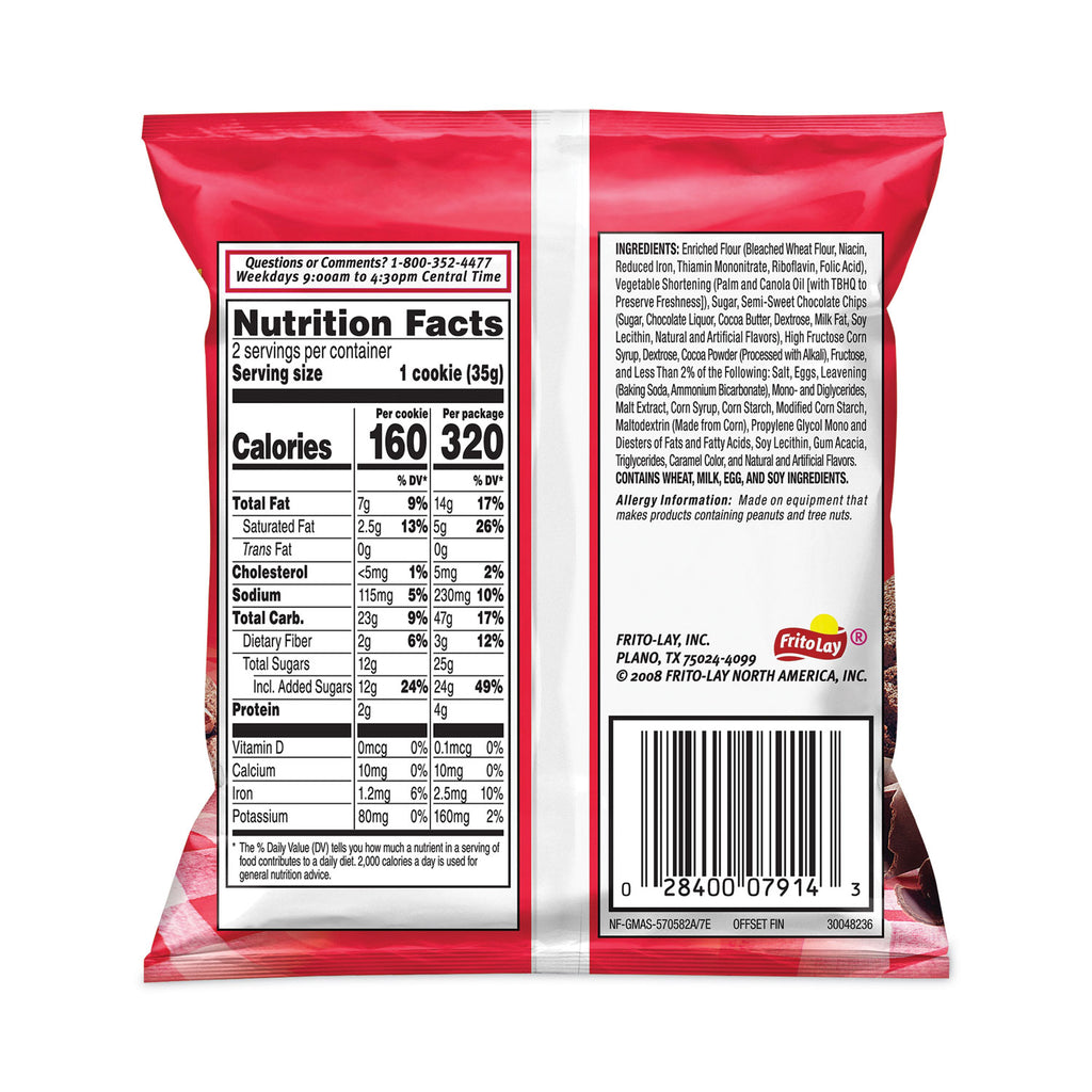 Big Chocolate Brownie, 2.5 oz Packet, 2 Brownies/Pack, 60 Packs/Carton, Ships in 1-3 Business Days