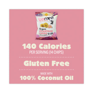 Himalayan Pink Sea Salt Plantain Chips, 2 oz Bags, 12/Pack, Ships in 1-3 Business Days