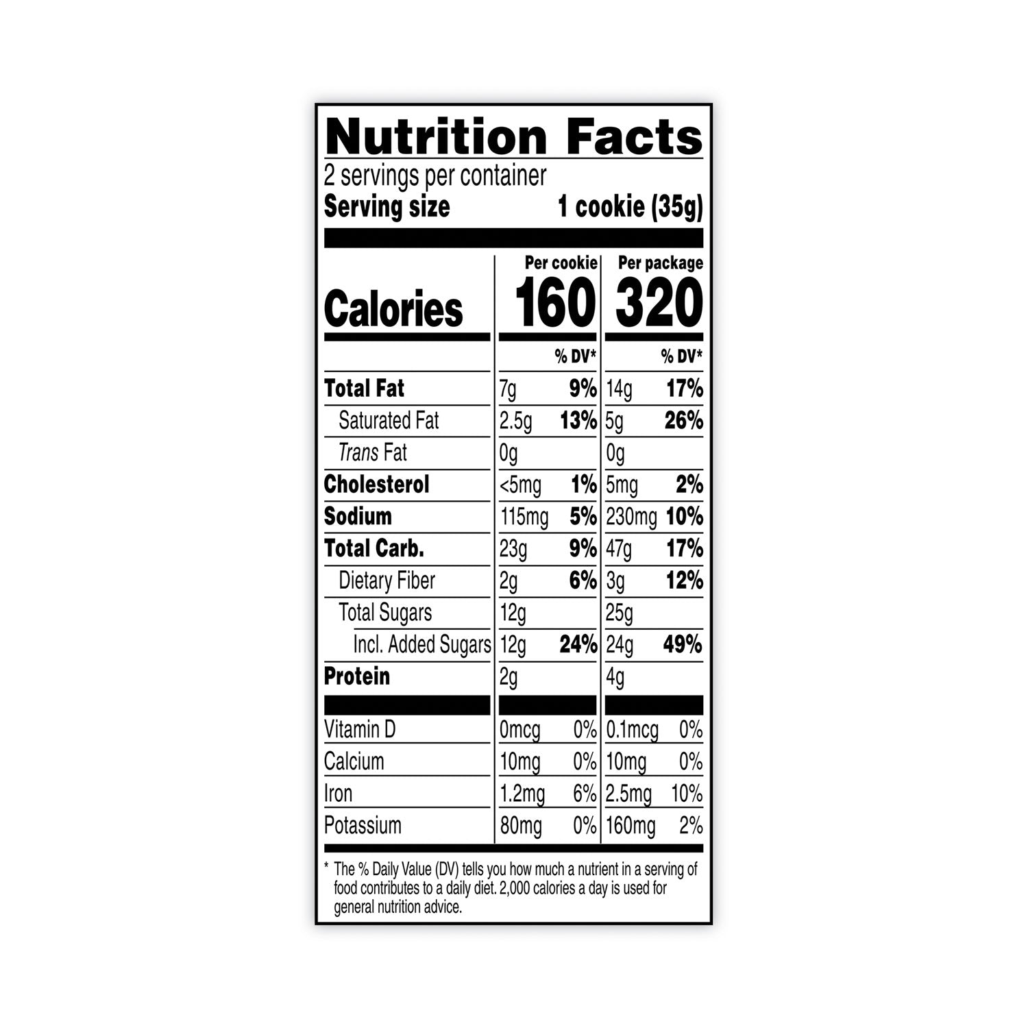 Big Chocolate Brownie, 2.5 oz Packet, 2 Brownies/Pack, 60 Packs/Carton, Ships in 1-3 Business Days