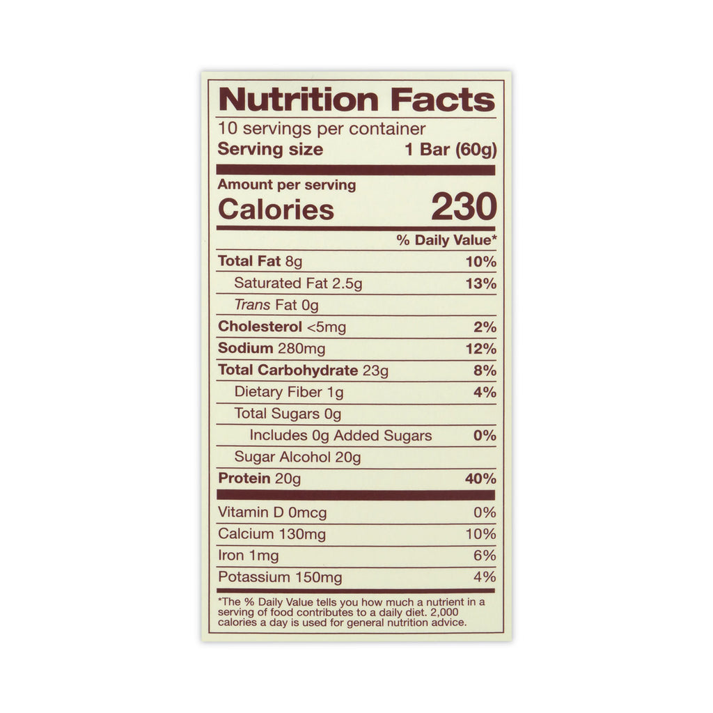 High Protein Bars, Creamy Peanut Butter, 2.1 oz Bar, 10 Bars/Carton, Ships in 1-3 Business Days