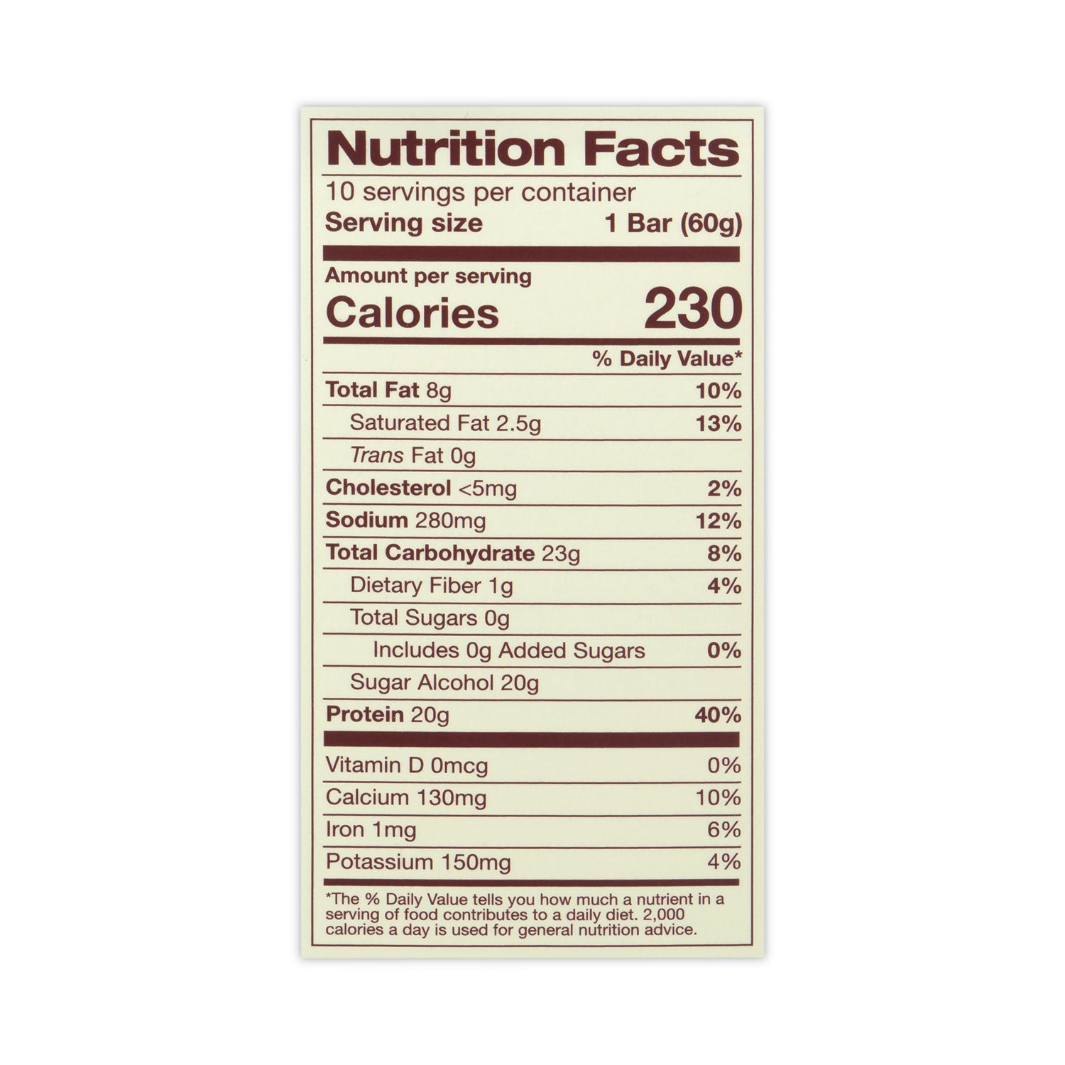 High Protein Bars, Creamy Peanut Butter, 2.1 oz Bar, 10 Bars/Carton, Ships in 1-3 Business Days
