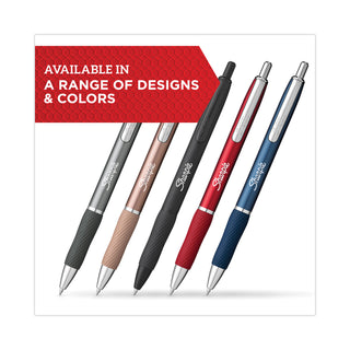 s-gel-premium-metal-barrel-gel-pen-retractable-medium-07-mm-black-ink-red-barrel-4-pack_san2154604 - 4