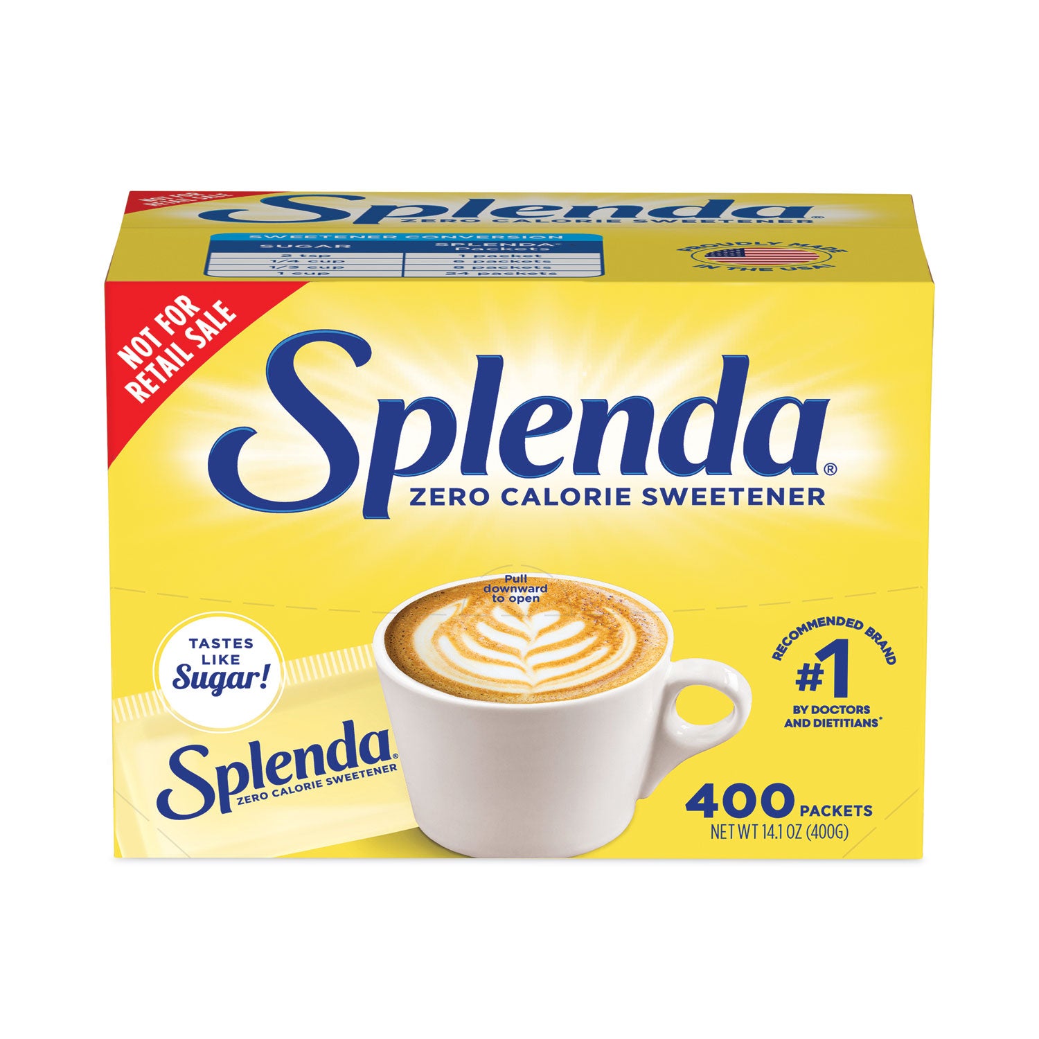 No Calorie Sweetener Packets, 400/Box - 