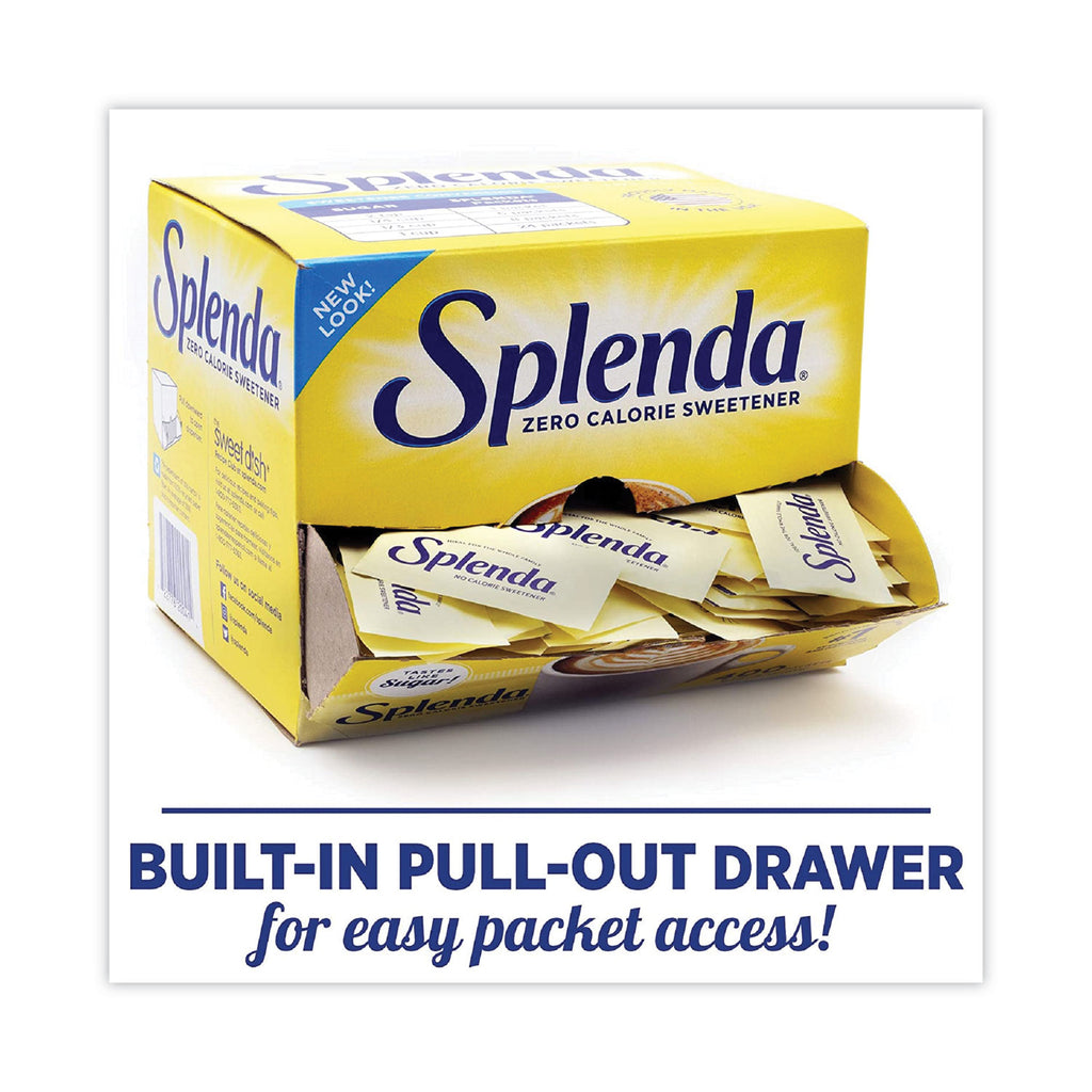 No Calorie Sweetener Packets, 0.035 oz Packets, 400/Box, 6 Boxes/Carton