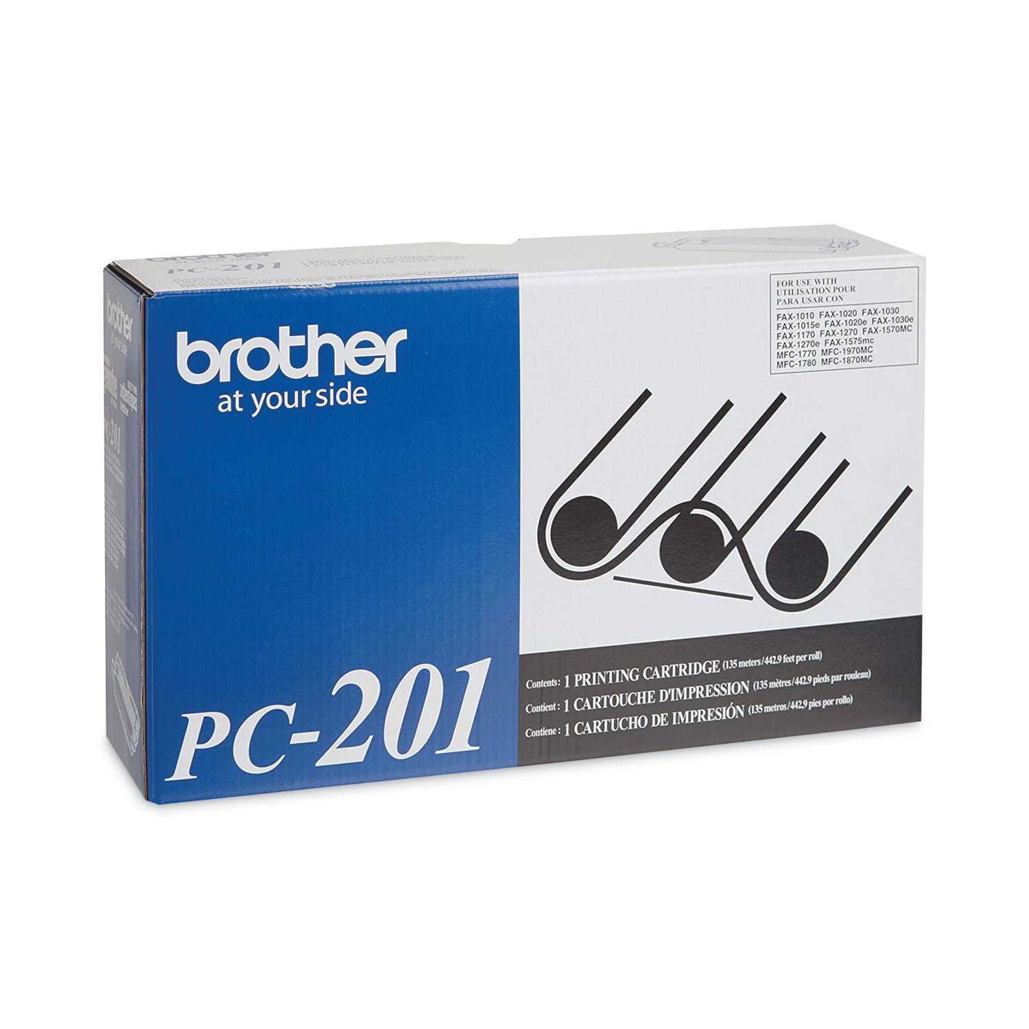 PC-201 Thermal Transfer Print Cartridge, 450 Page-Yield, Black