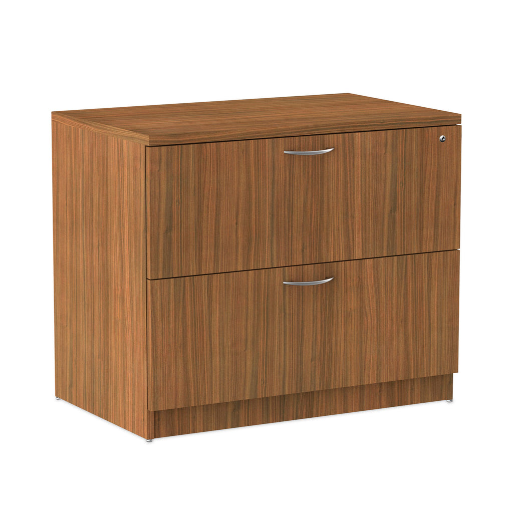 Alera Valencia Series Lateral File, 2 Legal/Letter-Size File Drawers, Modern Walnut, 34" x 22.75" x 29.5