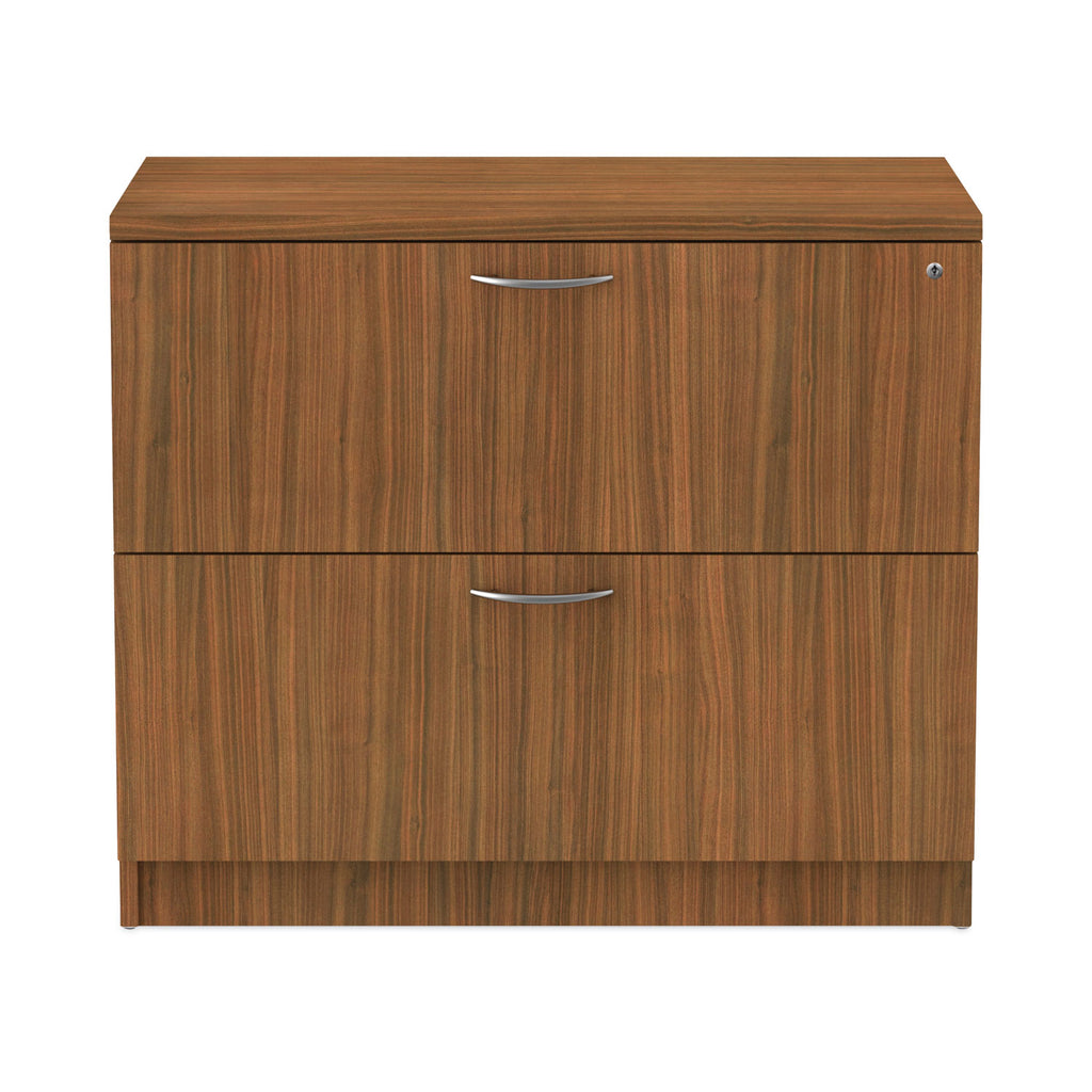 Alera Valencia Series Lateral File, 2 Legal/Letter-Size File Drawers, Modern Walnut, 34" x 22.75" x 29.5
