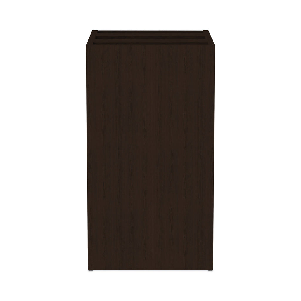 Alera Valencia Series Full Pedestal File, Left/Right, 3-Drawers: Box/Box/File, Legal/Letter, Espresso, 15.63" x 20.5" x 28.5