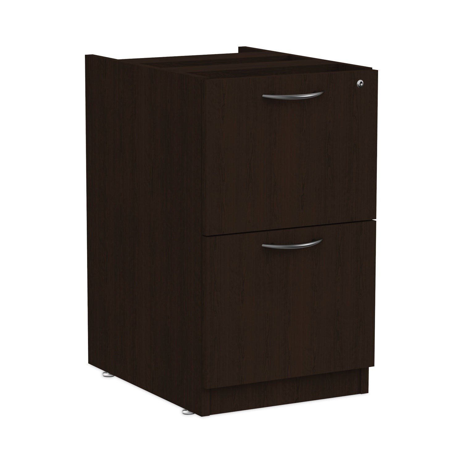 Alera Valencia Series Full Pedestal File, Left or Right, 2 Legal/Letter-Size File Drawers, Espresso, 15.63" x 20.5" x 28.5