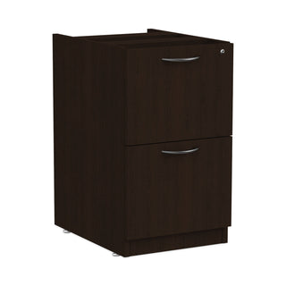Alera Valencia Series Full Pedestal File, Left or Right, 2 Legal/Letter-Size File Drawers, Espresso, 15.63" x 20.5" x 28.5