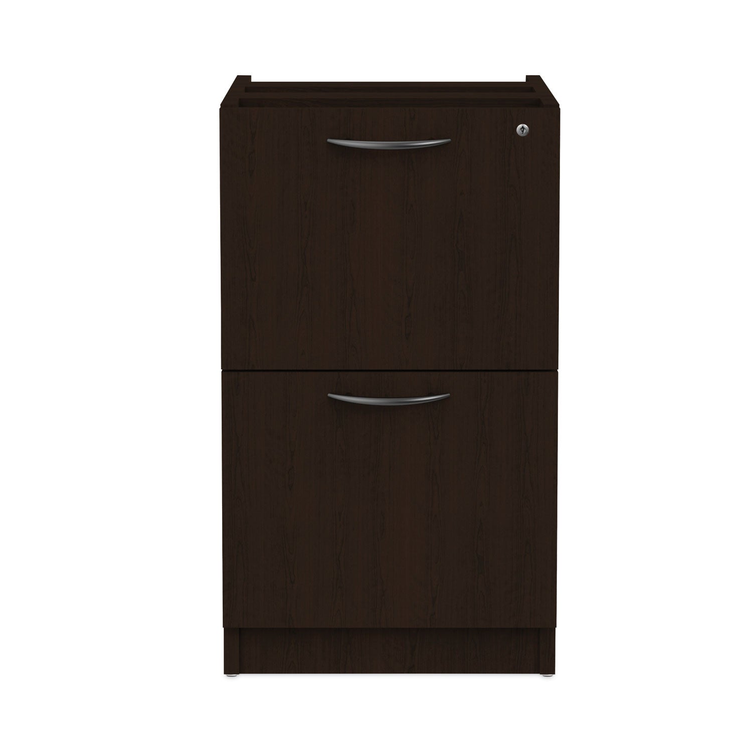 Alera Valencia Series Full Pedestal File, Left or Right, 2 Legal/Letter-Size File Drawers, Espresso, 15.63" x 20.5" x 28.5