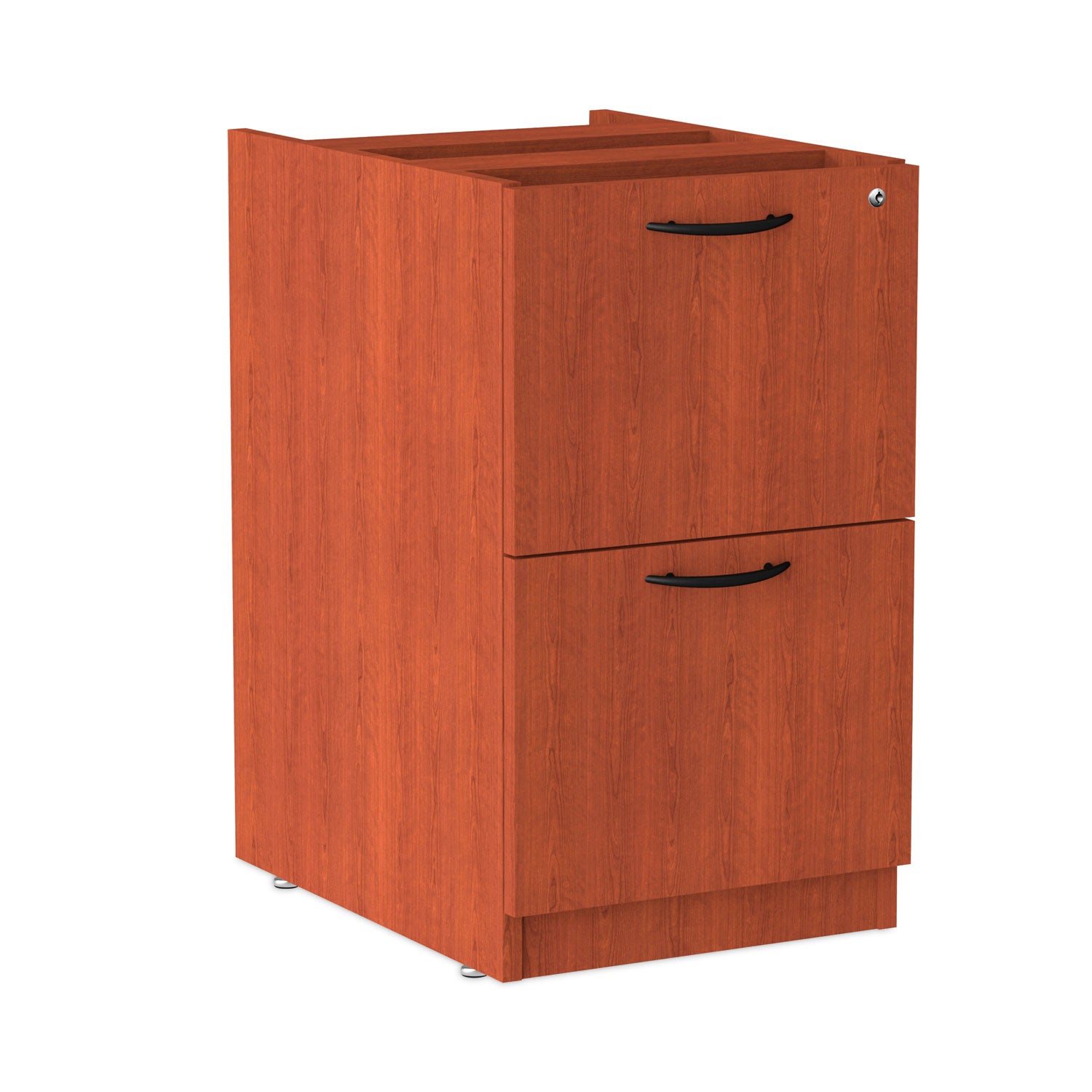 Alera Valencia Series Full Pedestal File, Left/Right, 2 Legal/Letter-Size File Drawers, Medium Cherry, 15.63" x 20.5" x 28.5
