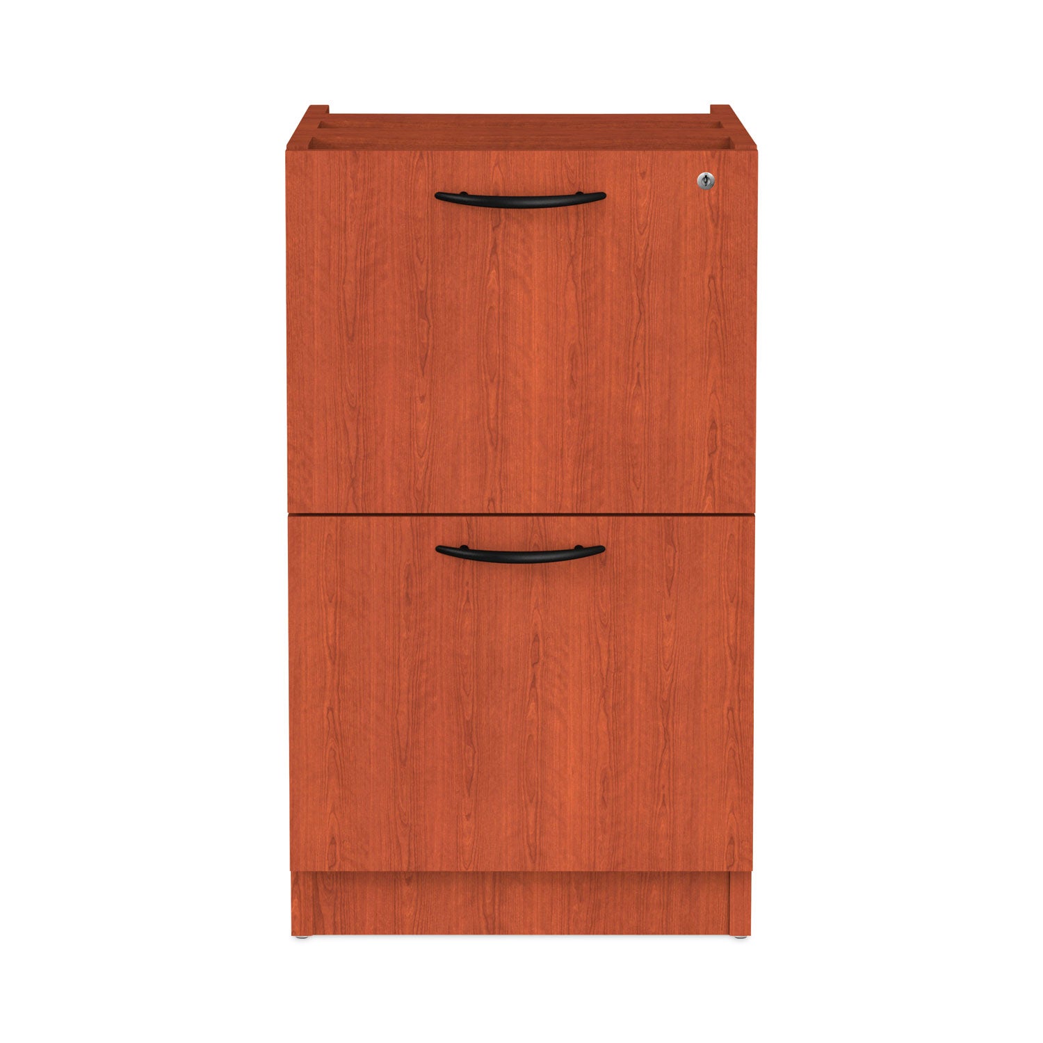 Alera Valencia Series Full Pedestal File, Left/Right, 2 Legal/Letter-Size File Drawers, Medium Cherry, 15.63" x 20.5" x 28.5