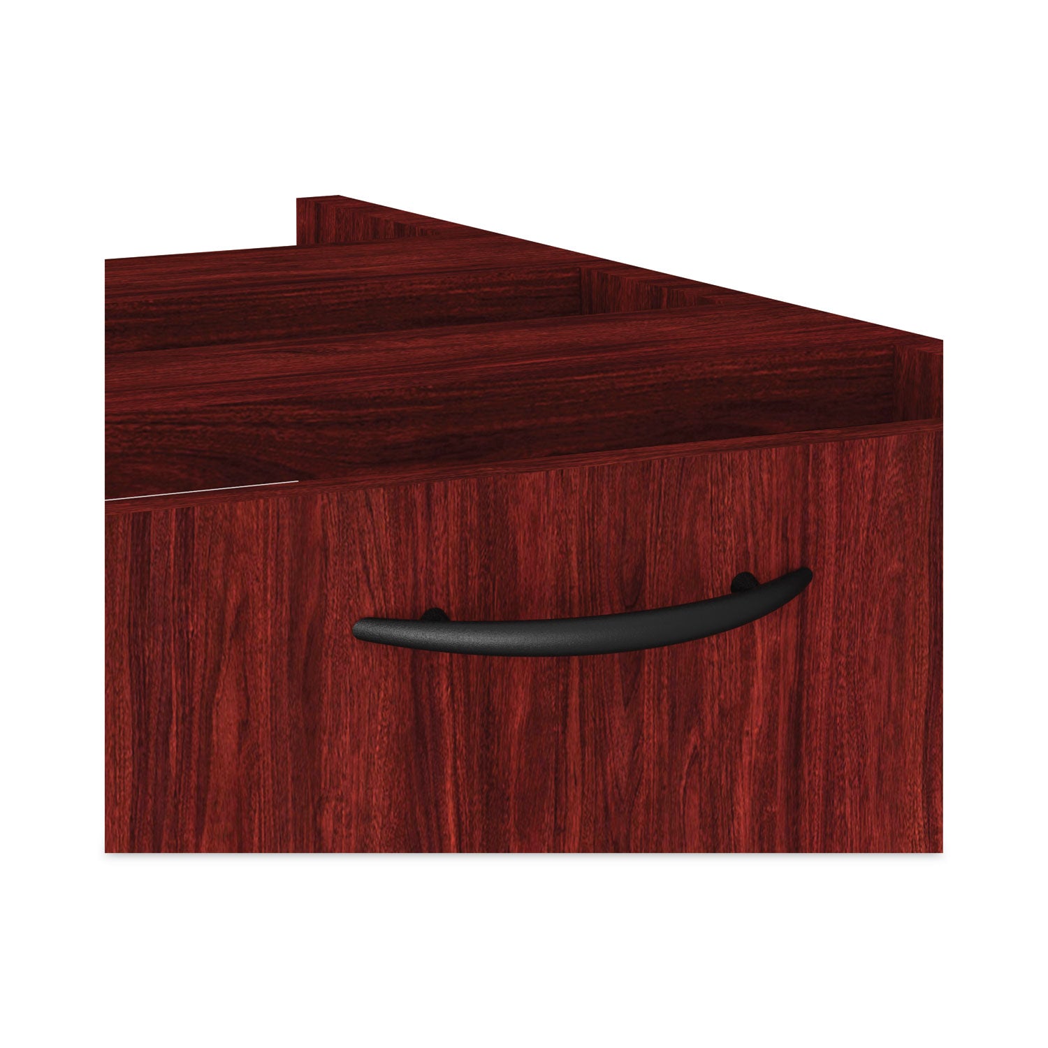 Alera Valencia Series Full Pedestal File, Left or Right, 2 Legal/Letter-Size File Drawers, Mahogany, 15.63" x 20.5" x 28.5 - 