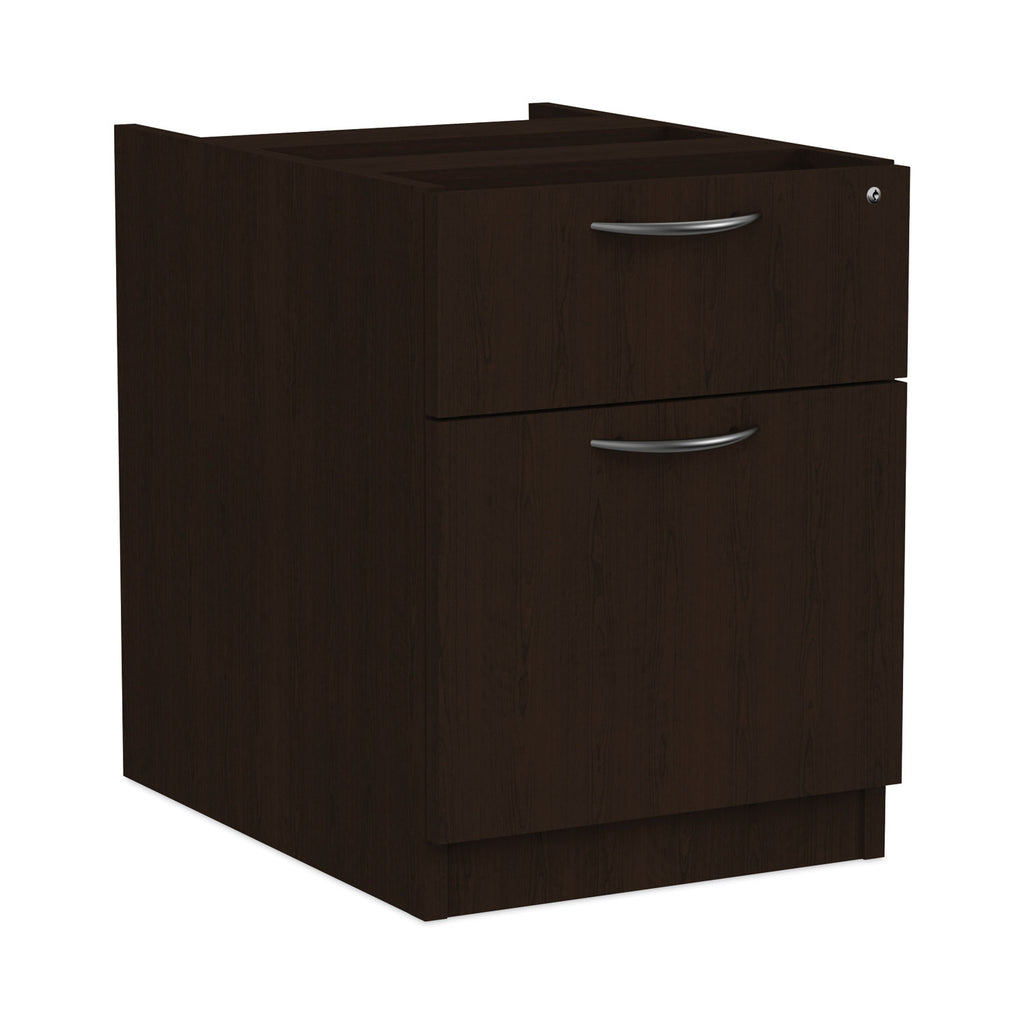 Alera Valencia Series Hanging Pedestal File, Left/Right, 2-Drawers: Box/File, Legal/Letter, Espresso, 15.63" x 20.5" x 19.25