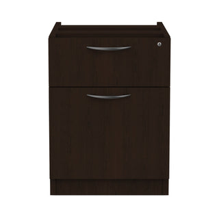 Alera Valencia Series Hanging Pedestal File, Left/Right, 2-Drawers: Box/File, Legal/Letter, Espresso, 15.63" x 20.5" x 19.25