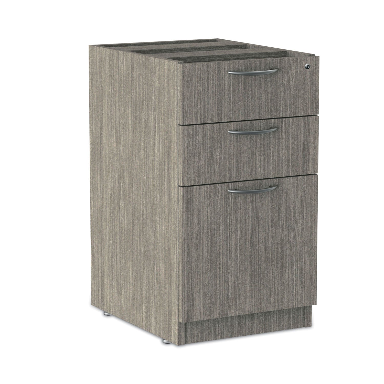 Alera Valencia Series Full Pedestal File, Left/Right, 3-Drawers: Box/Box/File, Legal/Letter, Gray, 15.63" x 20.5" x 28.5